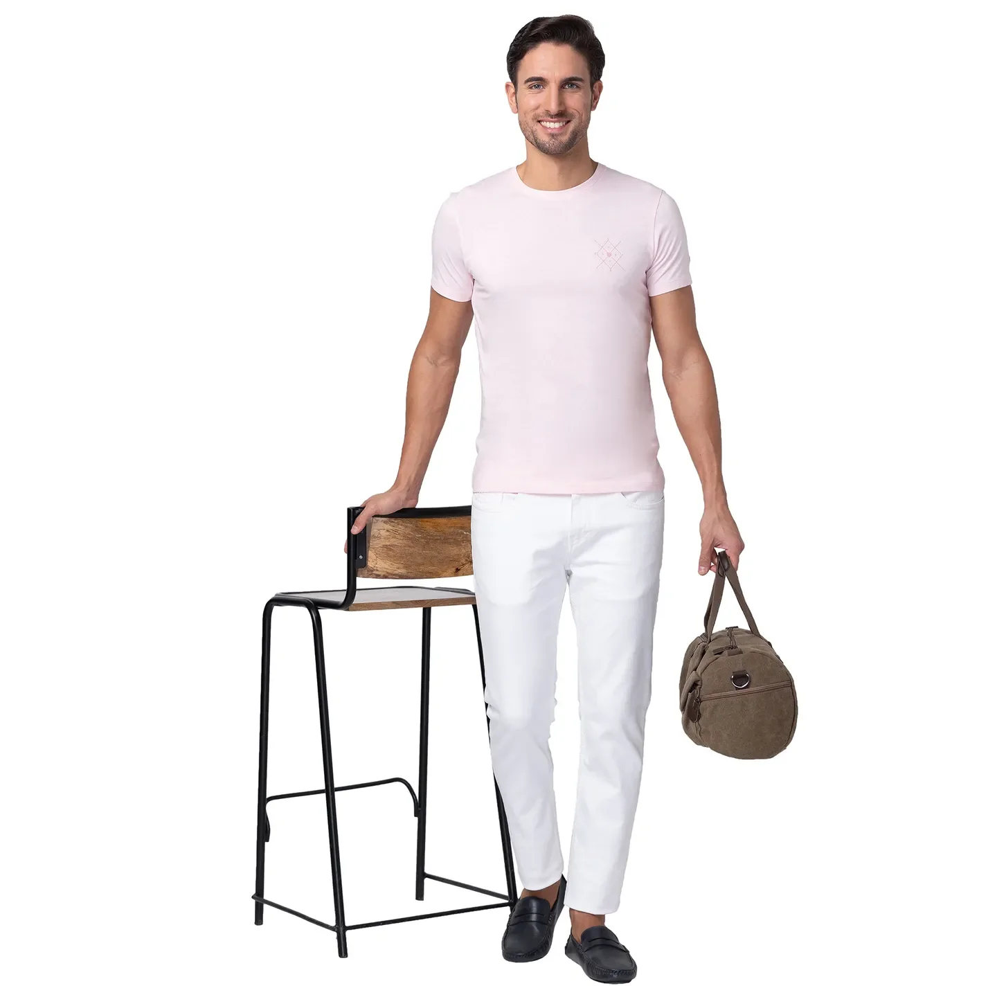 Pink Regular Fit Men's Short Sleeves T-Shirt by Being Human Clothing - Image 6