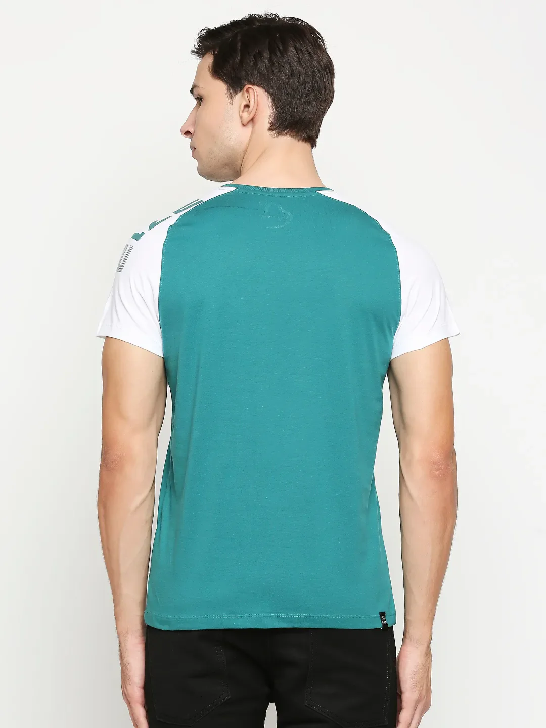 Green Regular Fit Men's Short Sleeves T-Shirt by Being Human Clothing - Image 4