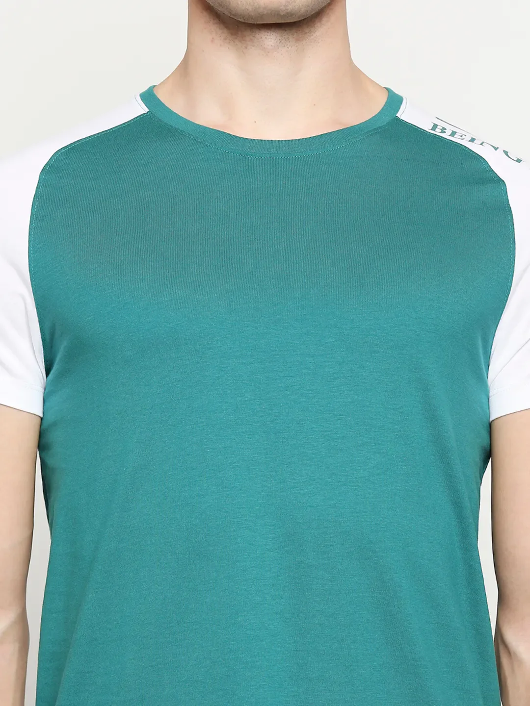 Green Regular Fit Men's Short Sleeves T-Shirt by Being Human Clothing - Image 5