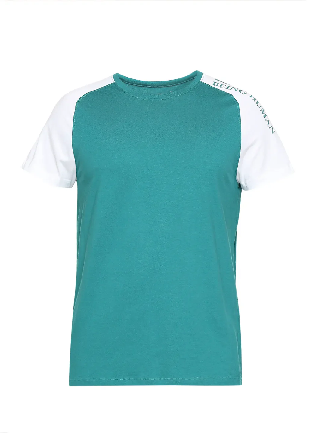 Green Regular Fit Men's Short Sleeves T-Shirt by Being Human Clothing - Image 7