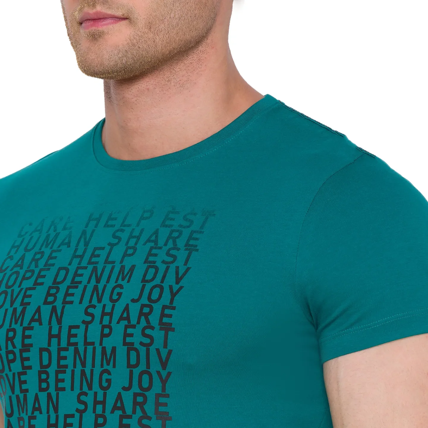 Green Regular Fit Men's Short Sleeves T-Shirt by Being Human Clothing - Image 5