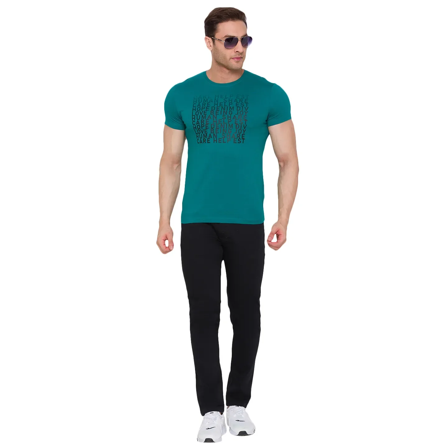 Green Regular Fit Men's Short Sleeves T-Shirt by Being Human Clothing - Image 6