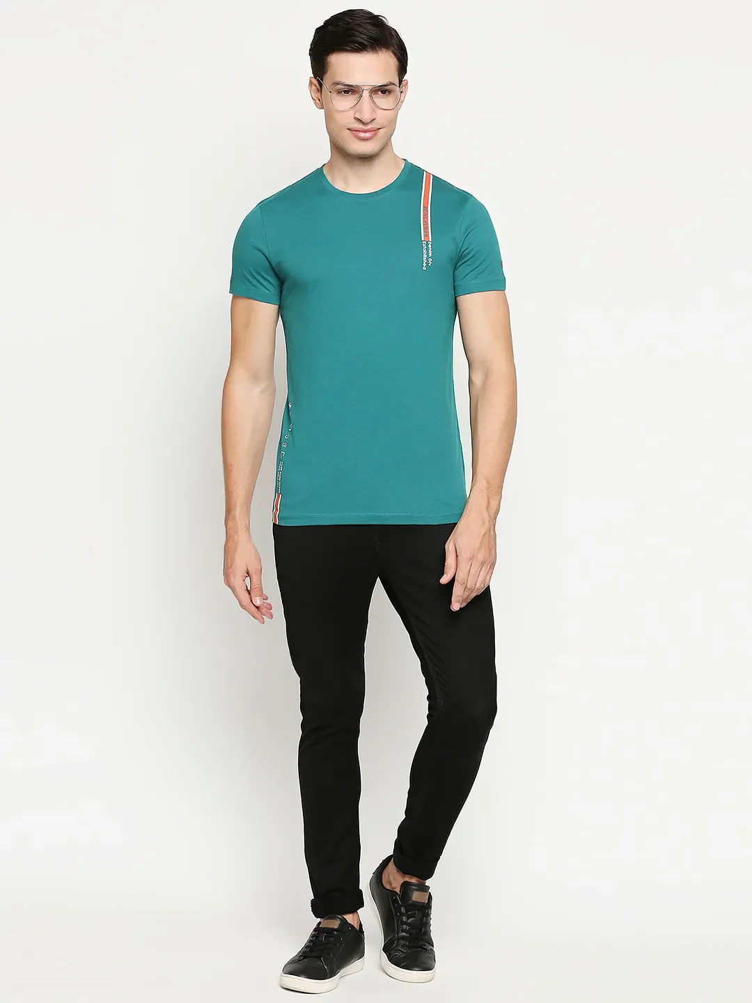 Green Regular Fit Men's Short Sleeves T-Shirt by Being Human Clothing - Image 6