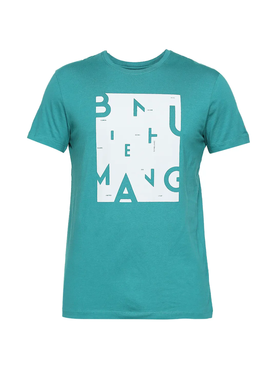 Green Regular Fit Men's Short Sleeves T-Shirt by Being Human Clothing - Image 7