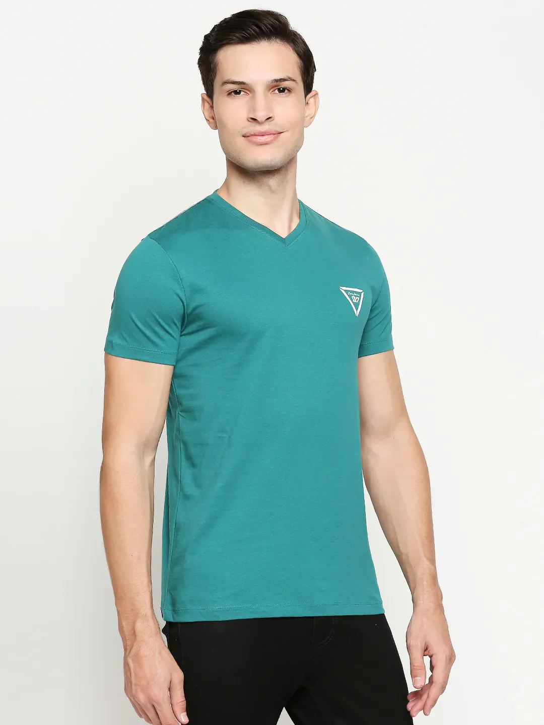 Green Regular Fit Men's Short Sleeves T-Shirt by Being Human Clothing - Image 3