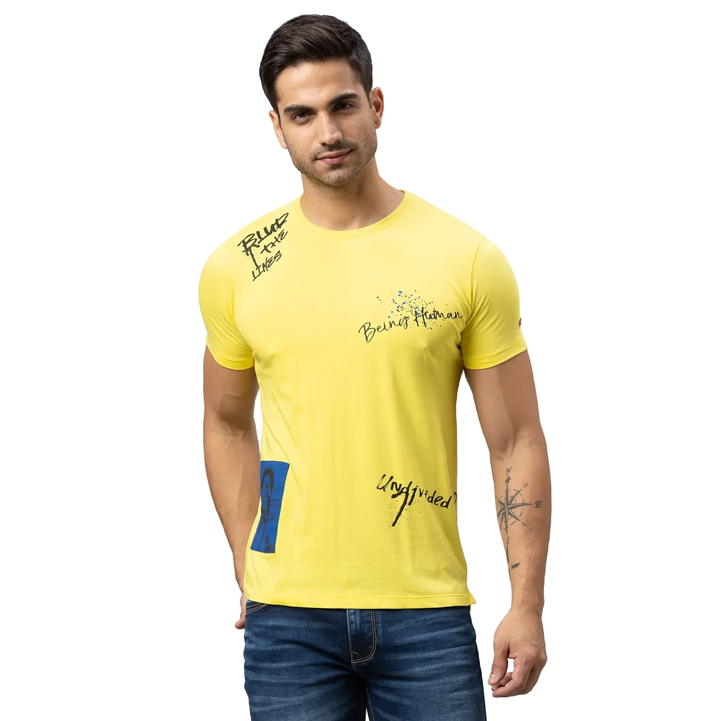 Breezy Sun Regular Fit Round Neck Men's T-Shirt by Being Human Clothing