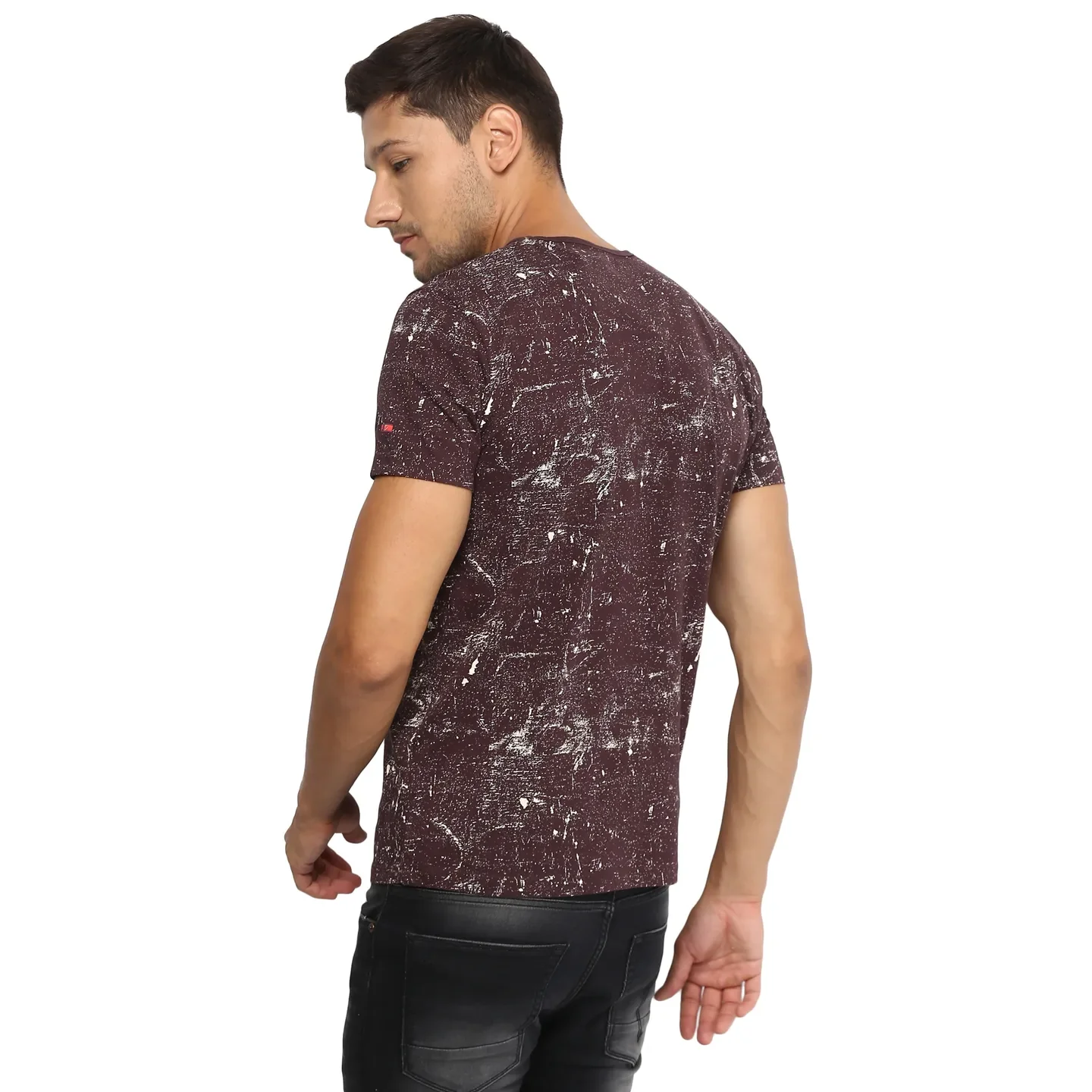 Brown Regular Fit Men's Short Sleeves T-Shirt by Being Human Clothing - Image 3