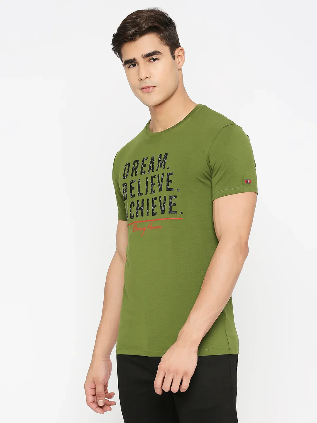 Cactus Regular Fit Round Neck Men's T-Shirt by Being Human Clothing - Image 2