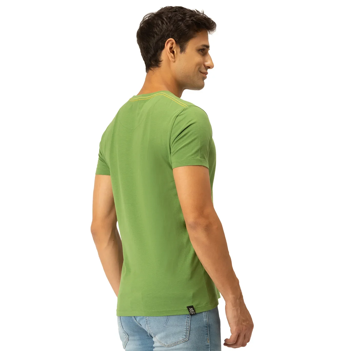 Green Regular Fit Men's Short Sleeves T-Shirt by Being Human Clothing - Image 3
