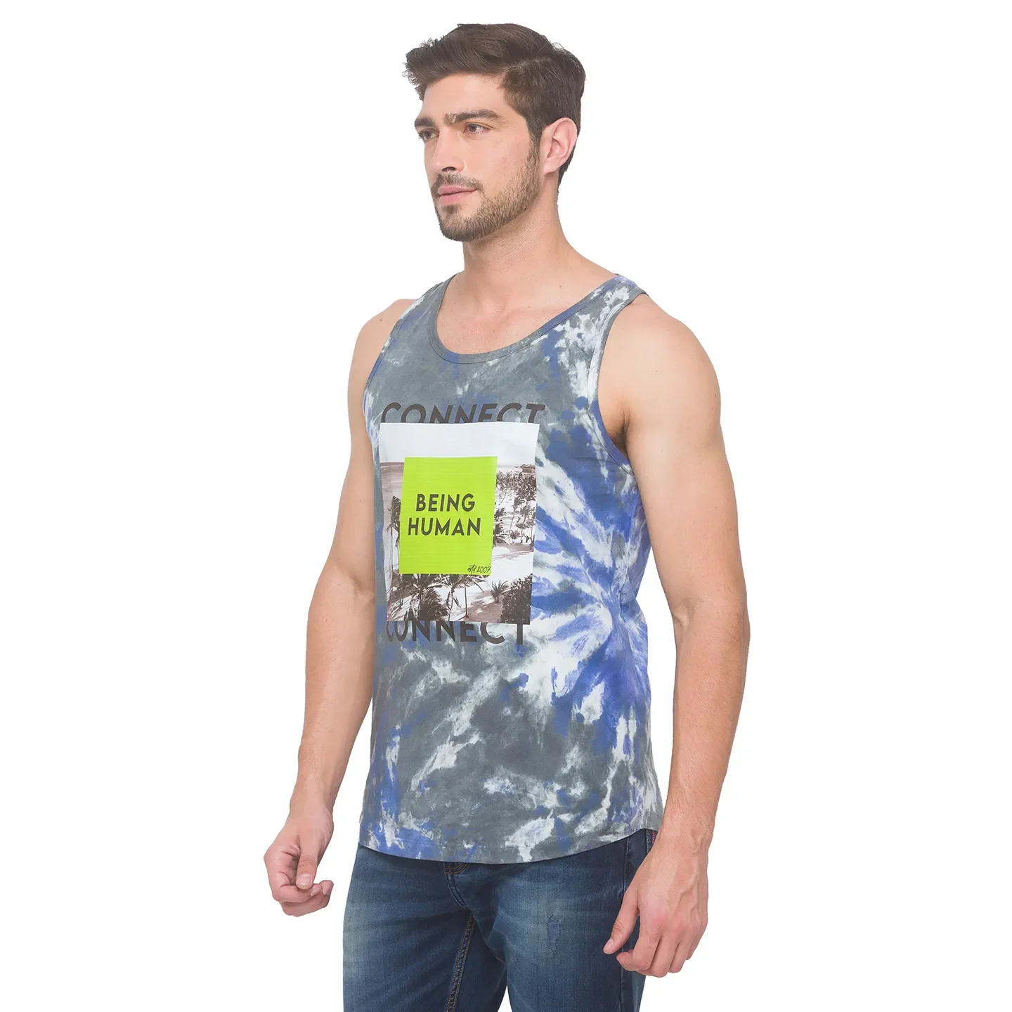 Charcoal Regular Fit Round Neck Men's T-Shirt by Being Human Clothing - Image 3