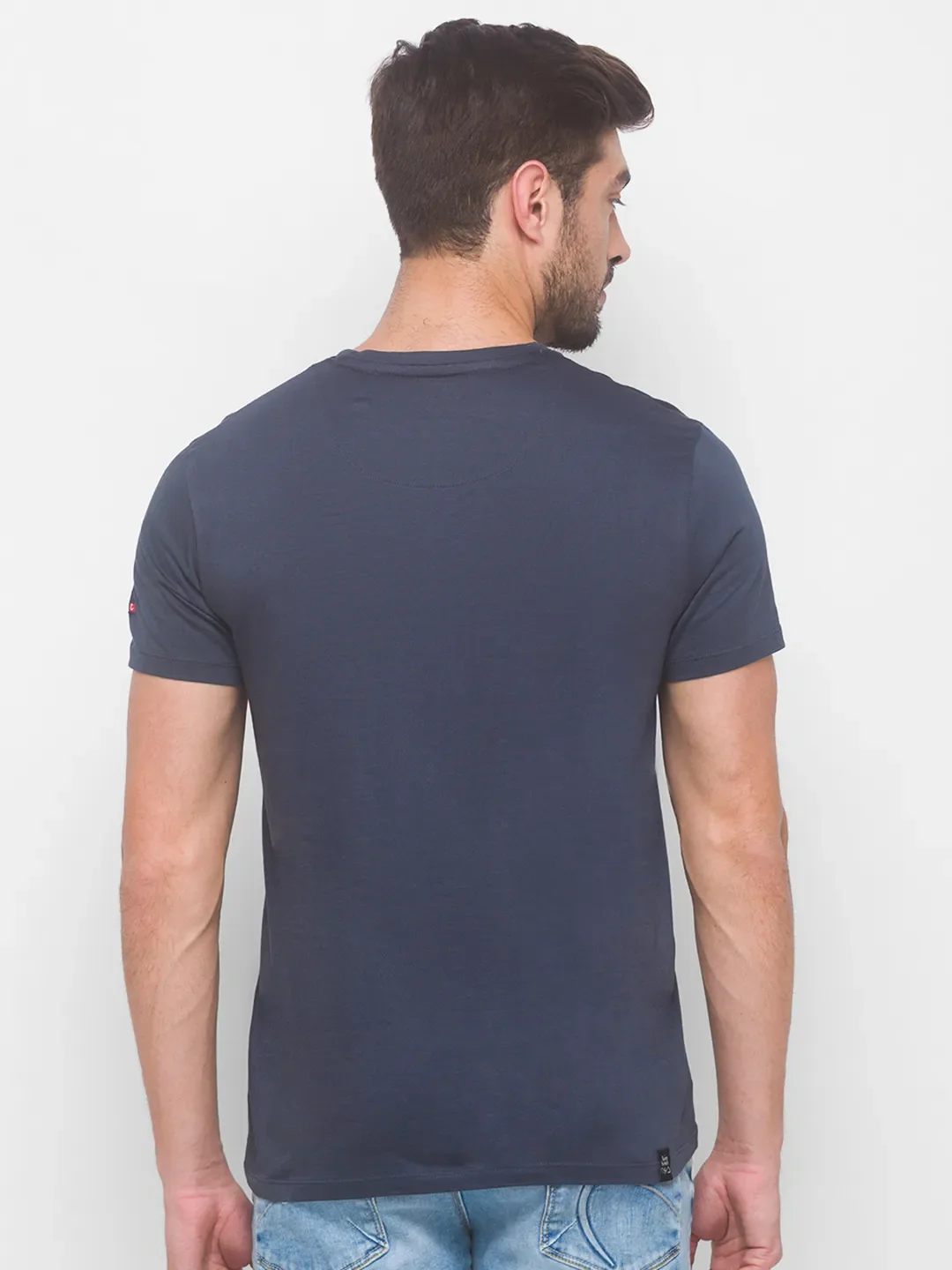 Charcoal Regular Fit Round Neck Men's T-Shirt by Being Human Clothing - Image 9