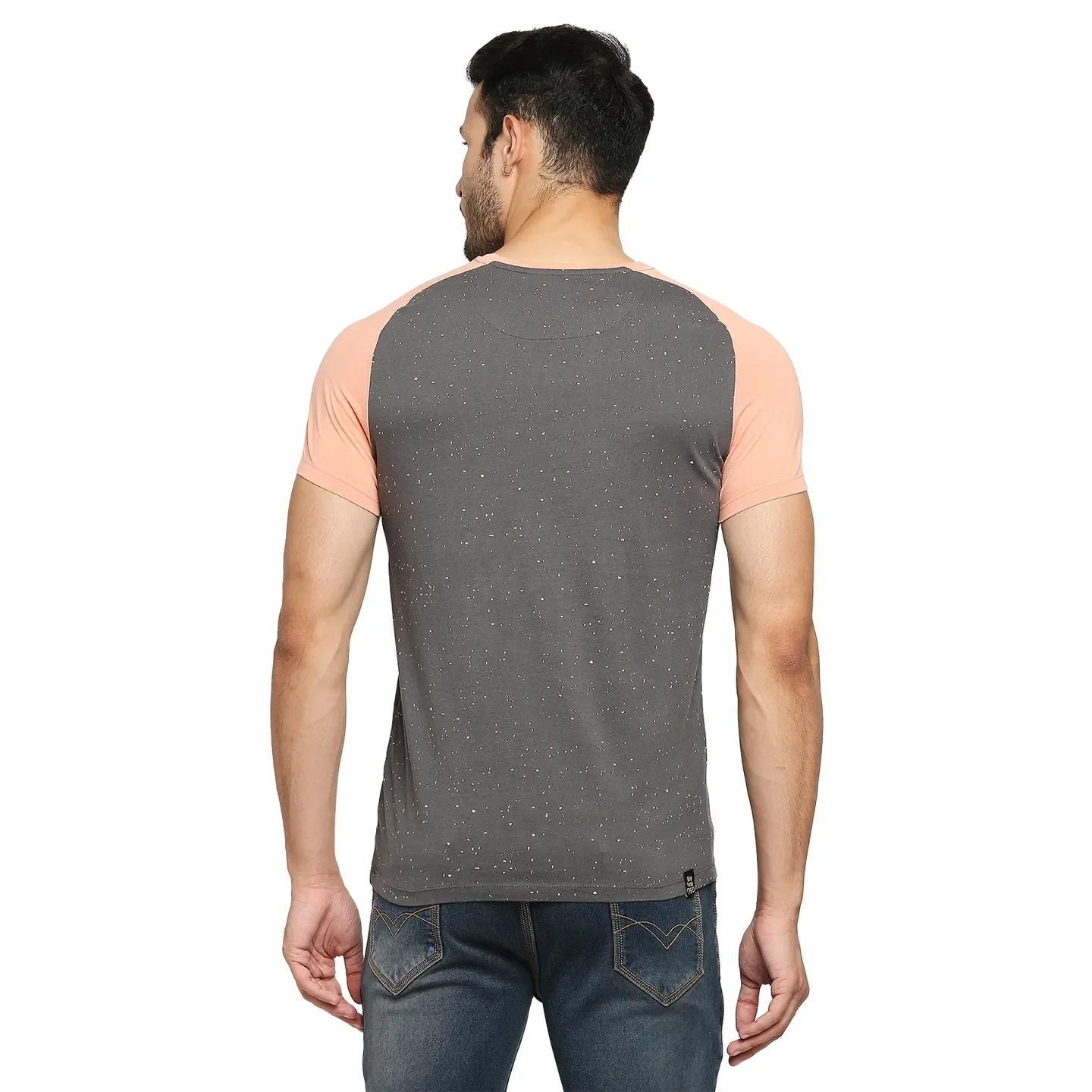 Charcoal Regular Fit Round Neck Men's T-Shirt by Being Human Clothing - Image 4