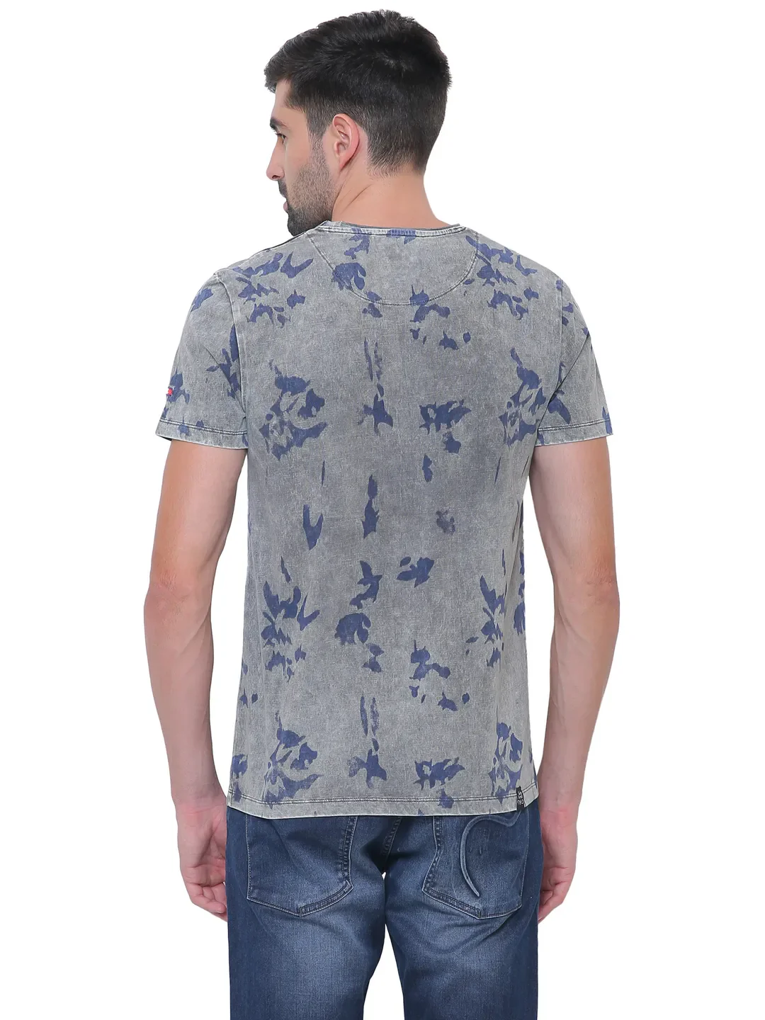 Grey Regular Fit Men's Short Sleeves T-Shirt by Being Human Clothing - Image 3
