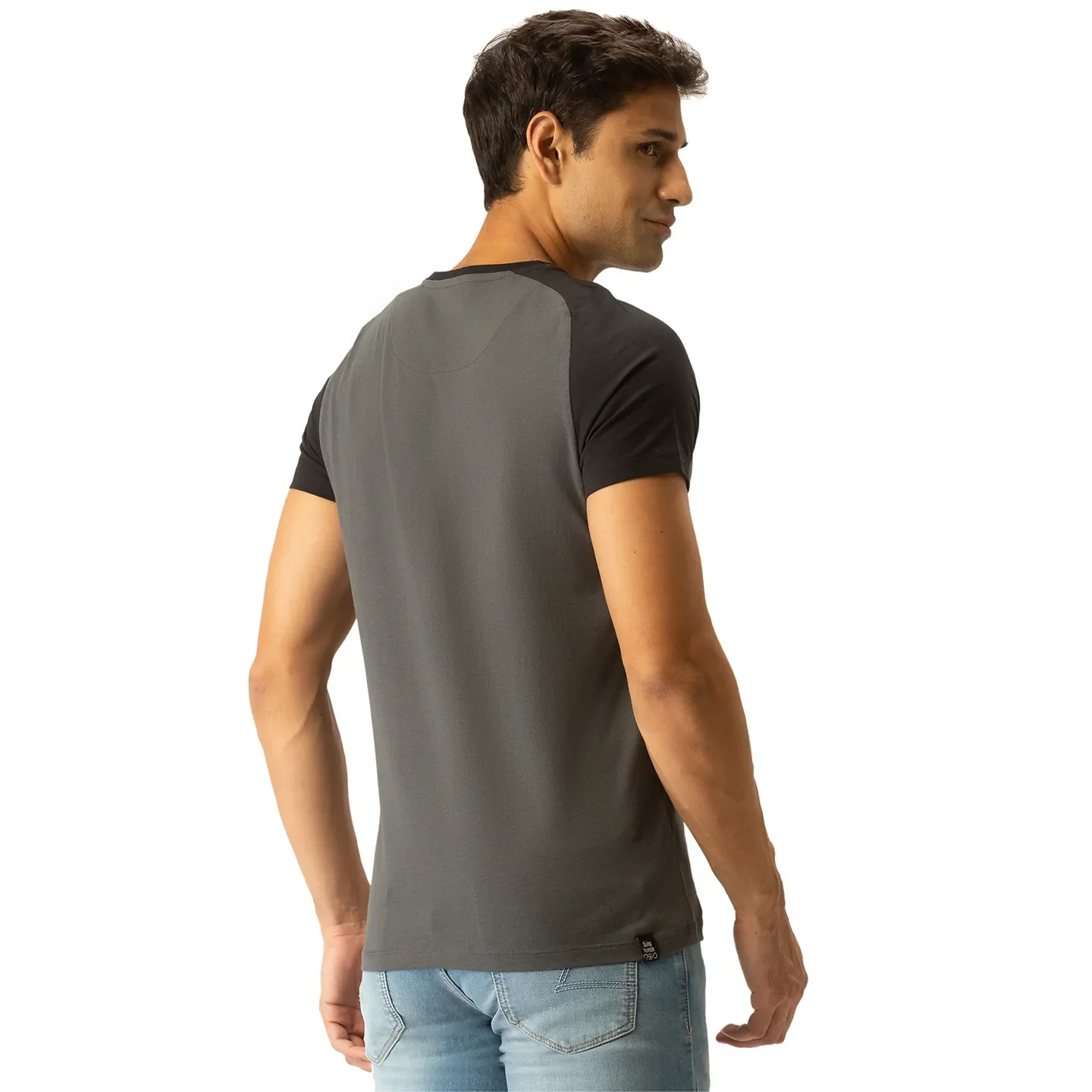 Grey Regular Fit Men's Short Sleeves T-Shirt by Being Human Clothing - Image 3