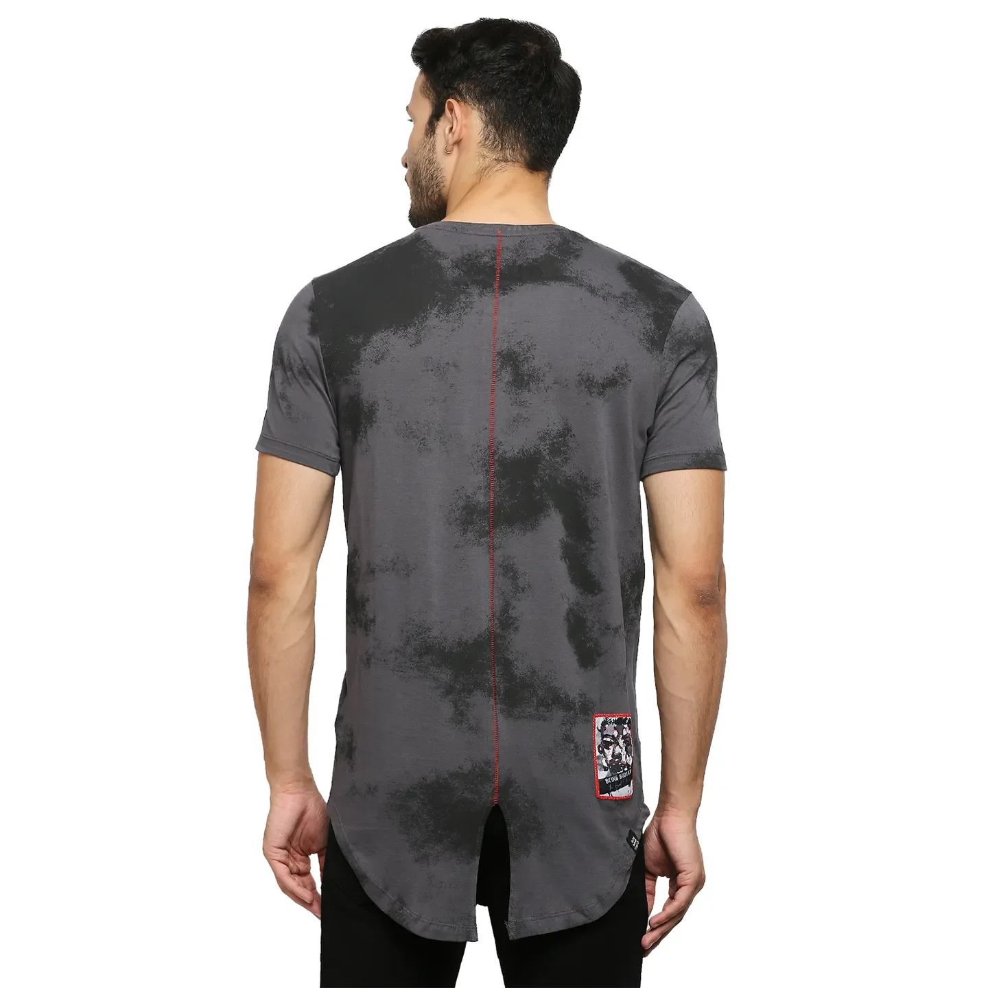 Charcoal Regular Fit Round Neck Men's T-Shirt by Being Human Clothing - Image 4