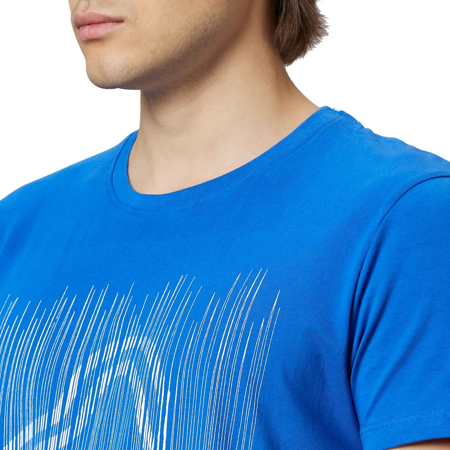 Blue Regular Fit Men's Short Sleeves T-Shirt by Being Human Clothing - Image 4