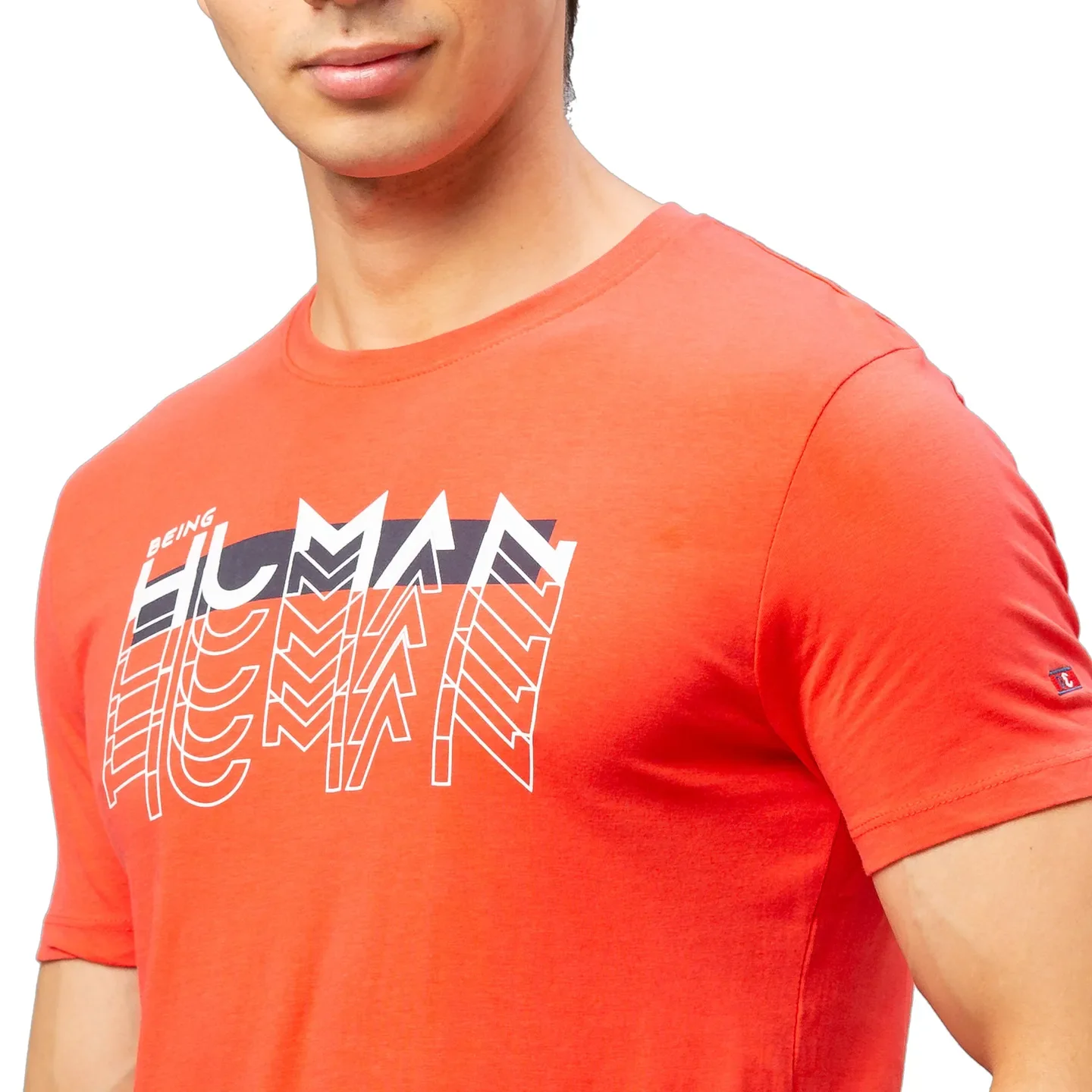Pink Regular Fit Men's Short Sleeves T-Shirt by Being Human Clothing - Image 4