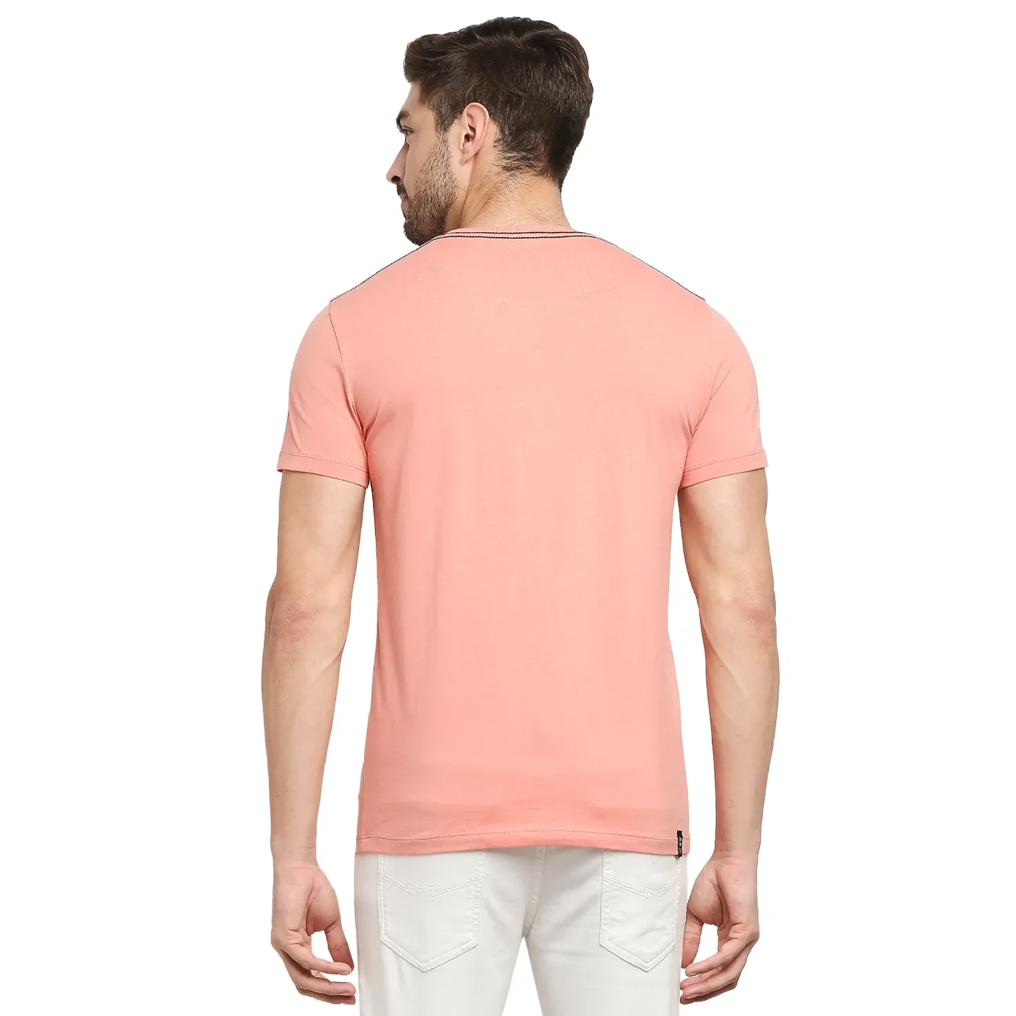 Pink Regular Fit Men's Short Sleeves T-Shirt by Being Human Clothing - Image 4