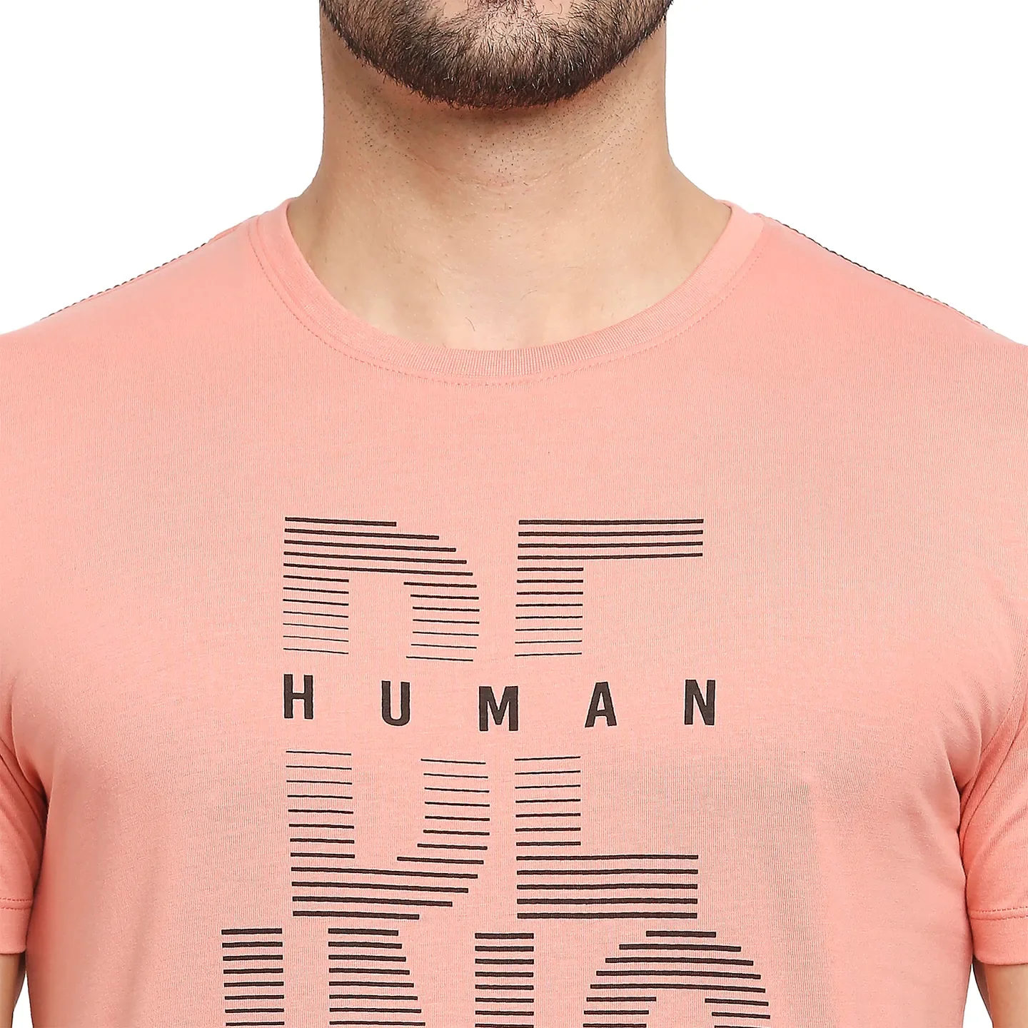 Pink Regular Fit Men's Short Sleeves T-Shirt by Being Human Clothing - Image 5