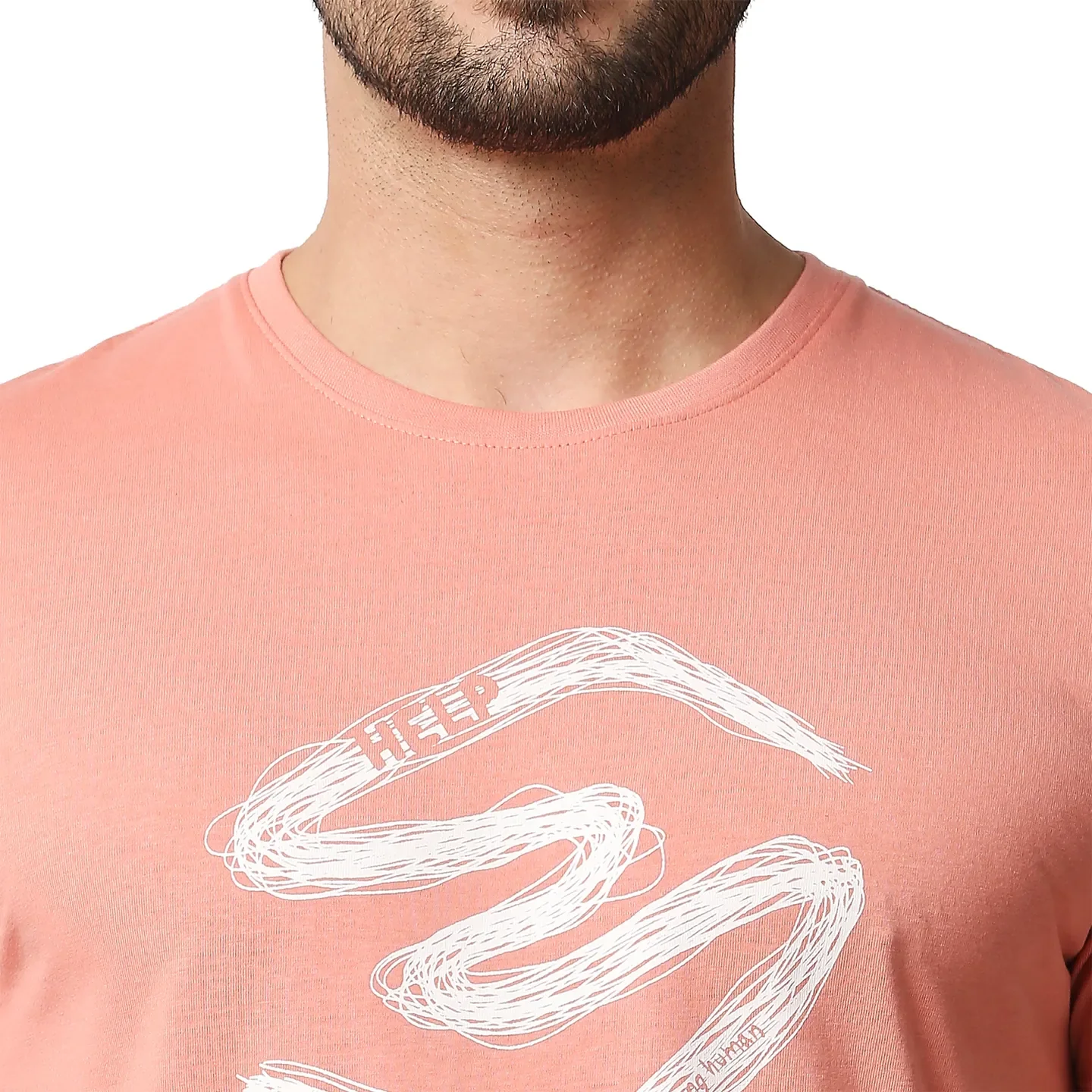 Pink Regular Fit Men's Short Sleeves T-Shirt by Being Human Clothing - Image 5