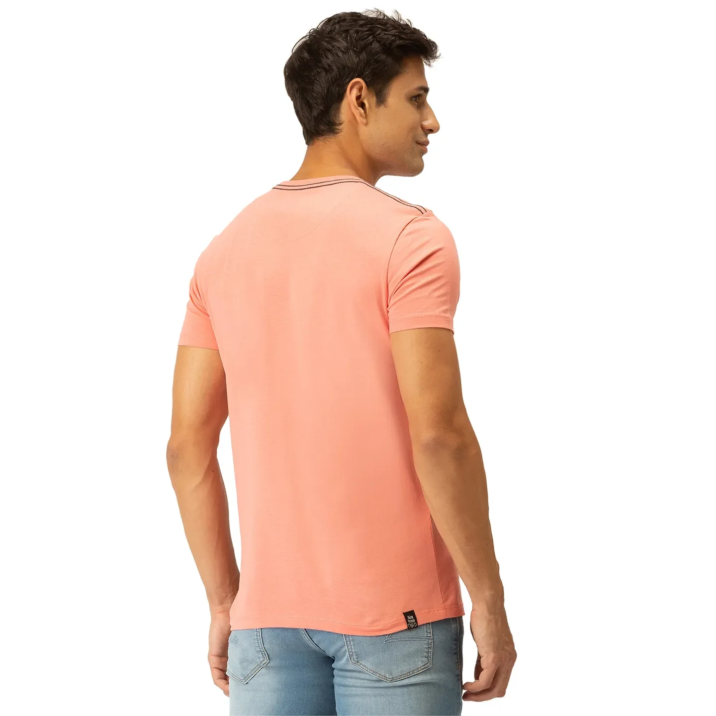 Pink Regular Fit Men's Short Sleeves T-Shirt by Being Human Clothing - Image 3