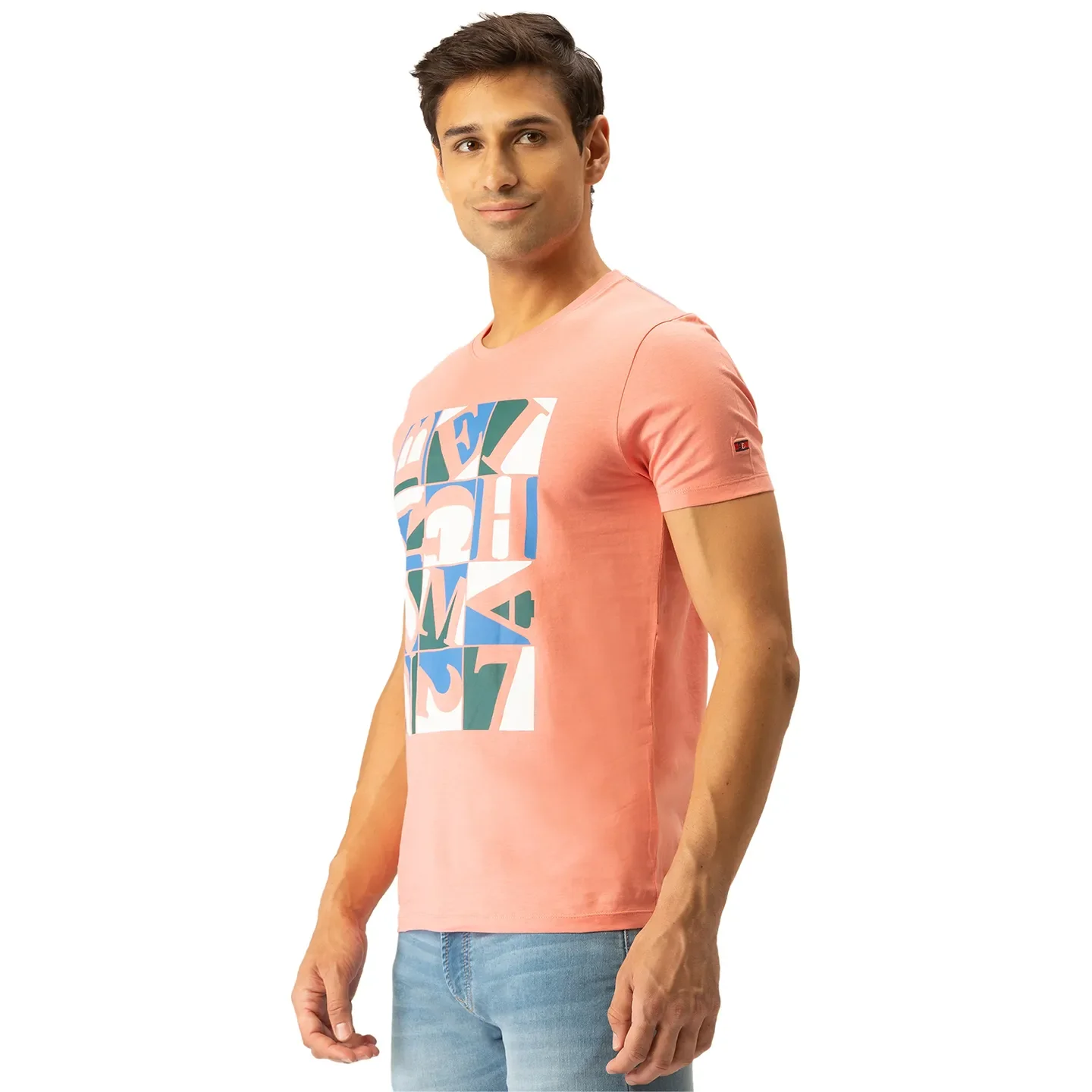 Pink Regular Fit Men's Short Sleeves T-Shirt by Being Human Clothing - Image 2