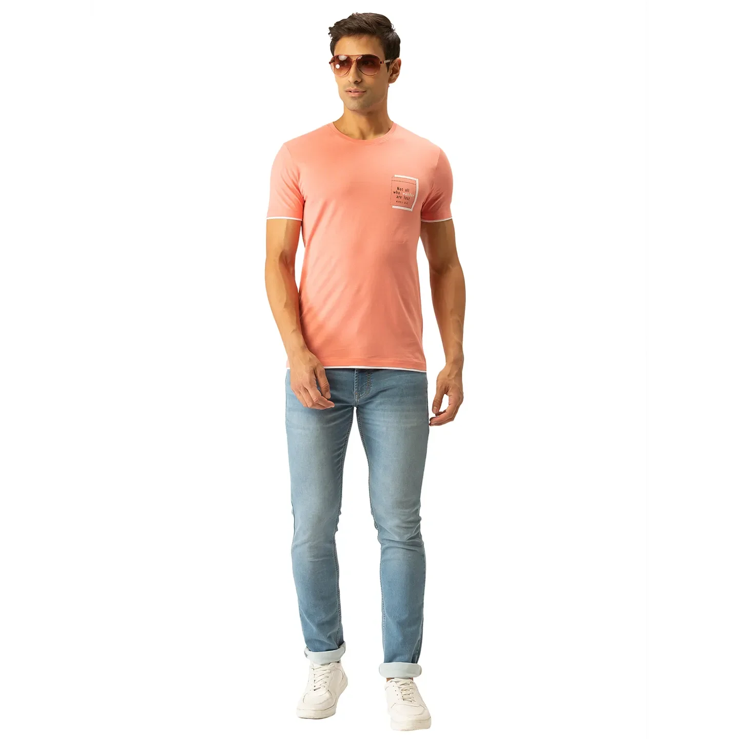 Orange Regular Fit Men's Short Sleeves T-Shirt by Being Human Clothing - Image 2