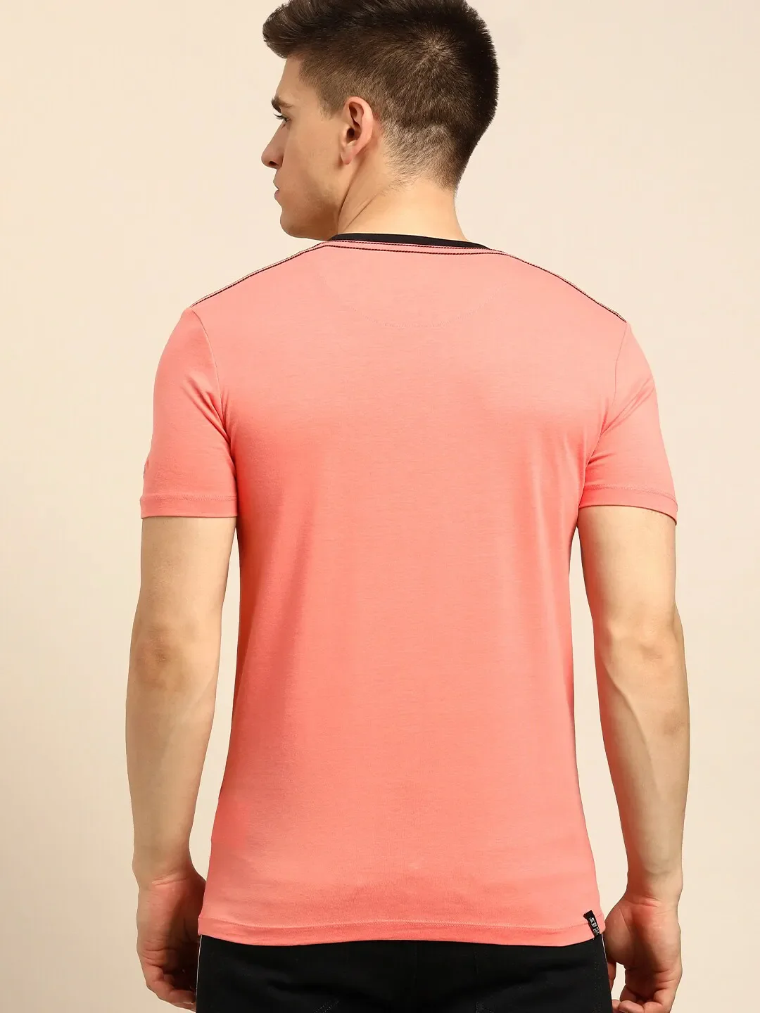 Orange Regular Fit Men's Short Sleeves T-Shirt by Being Human Clothing - Image 3