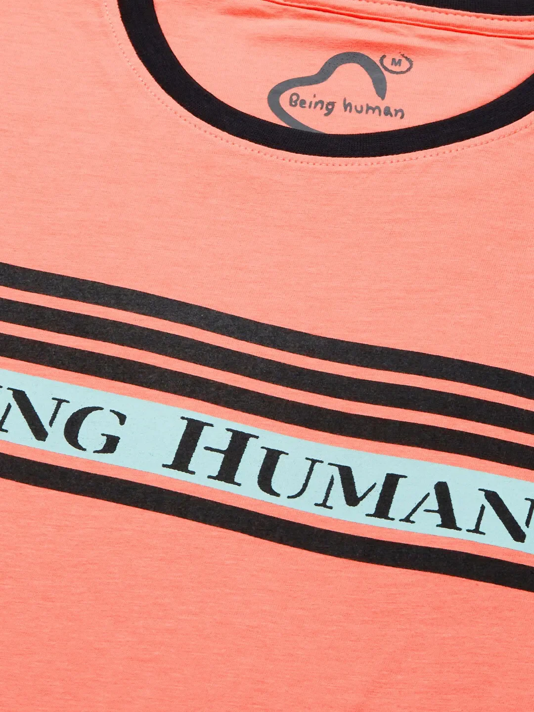 Orange Regular Fit Men's Short Sleeves T-Shirt by Being Human Clothing - Image 4