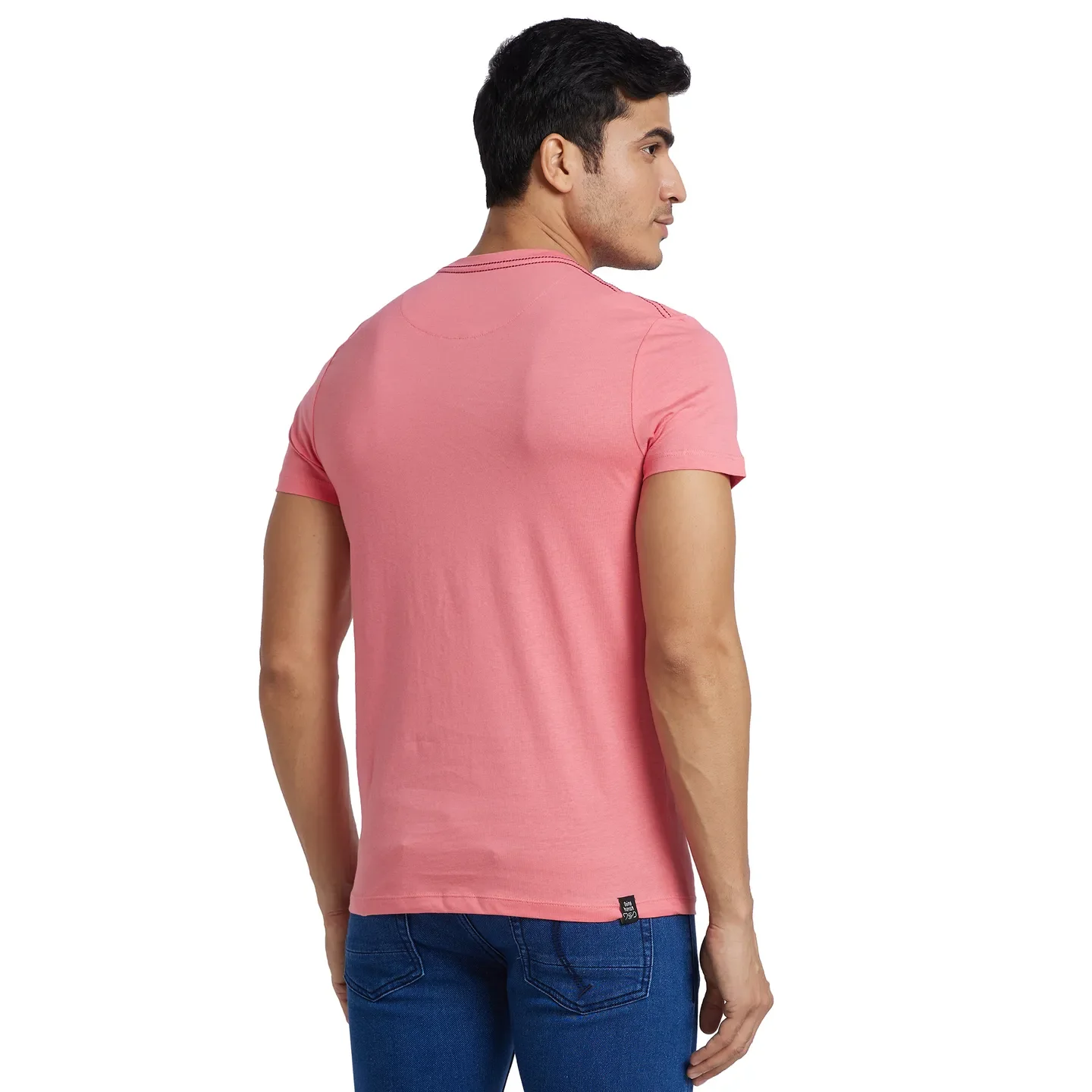 Coral Regular Fit Round Neck Men's T-Shirt by Being Human Clothing - Image 3