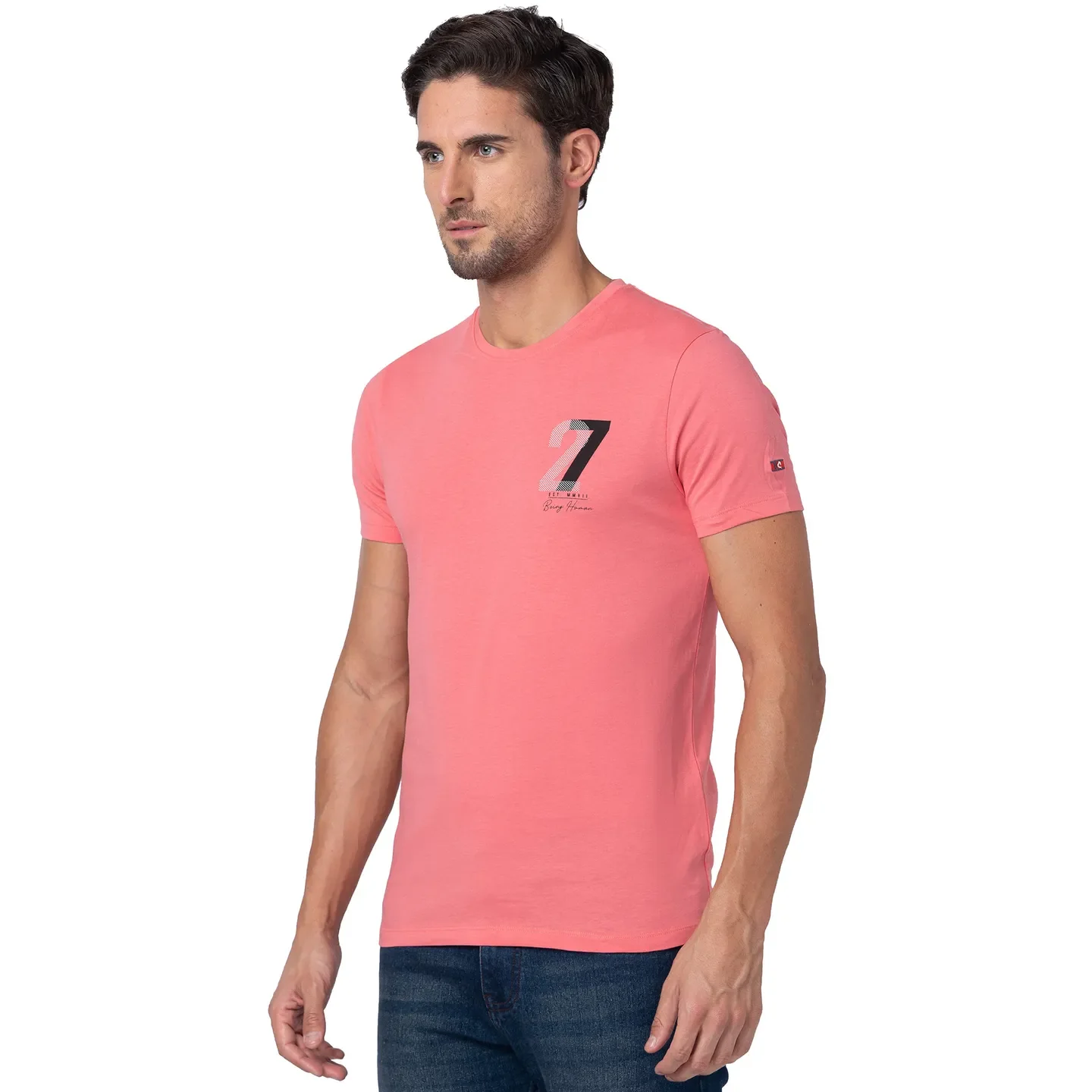 Coral Regular Fit Round Neck Men's T-Shirt by Being Human Clothing - Image 2