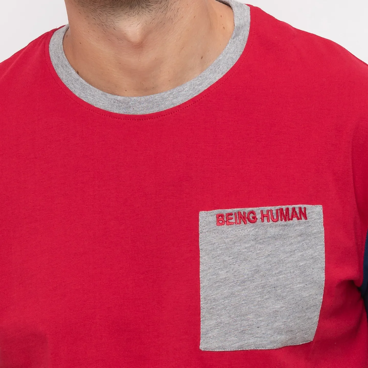 Red Regular Fit Men's T-Shirt by Being Human Clothing - Image 5