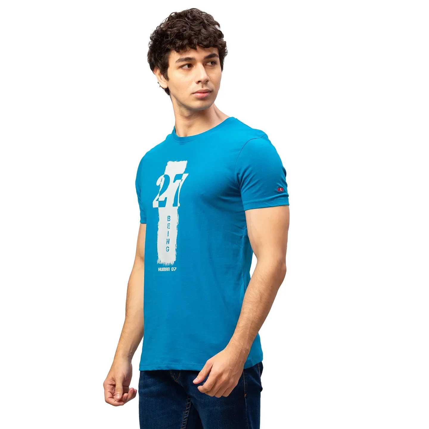 Green Regular Fit Men's Short Sleeves T-Shirt by Being Human Clothing - Image 2