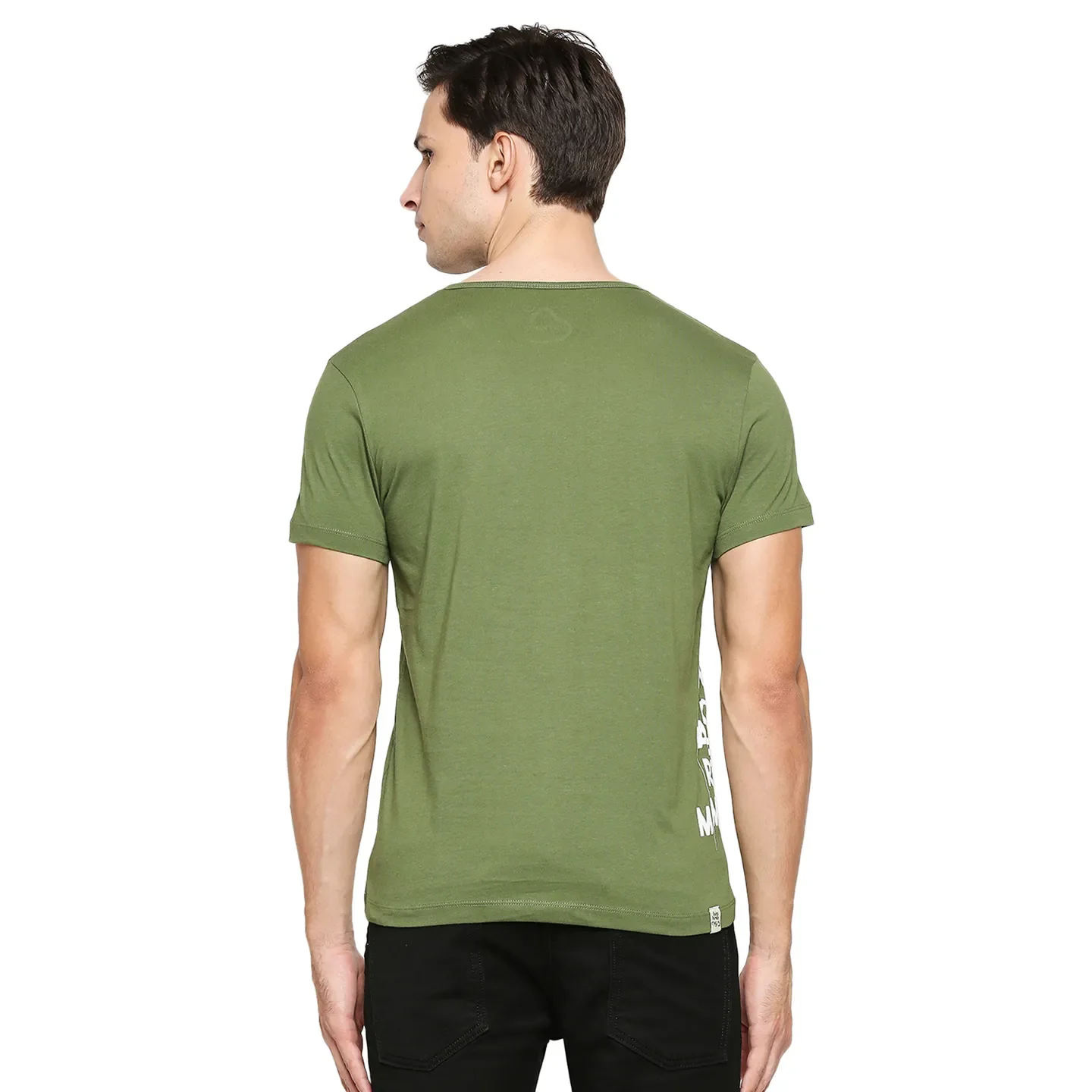 Green Regular Fit Men's Short Sleeves T-Shirt by Being Human Clothing - Image 4