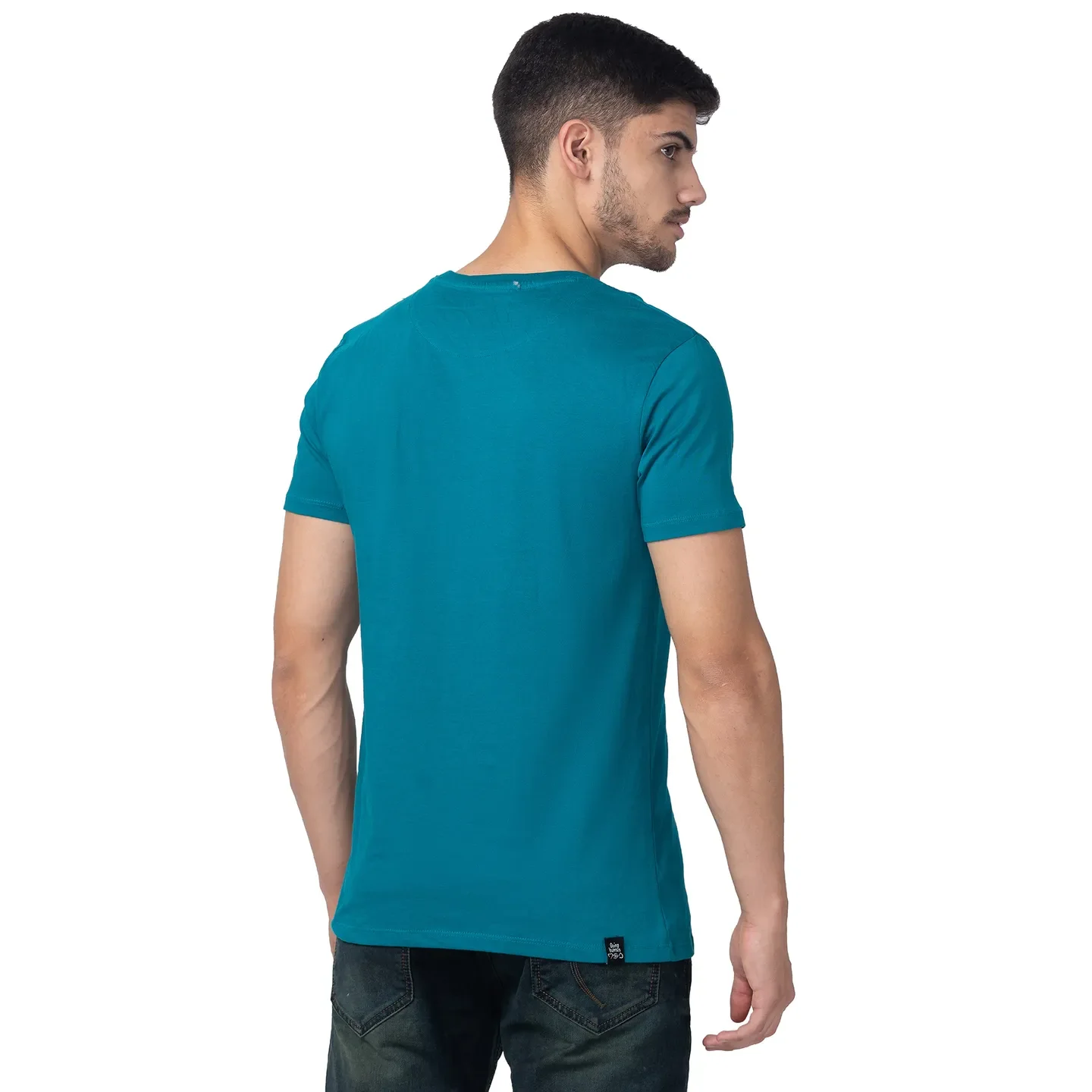 Green Regular Fit Men's Short Sleeves T-Shirt by Being Human Clothing - Image 3