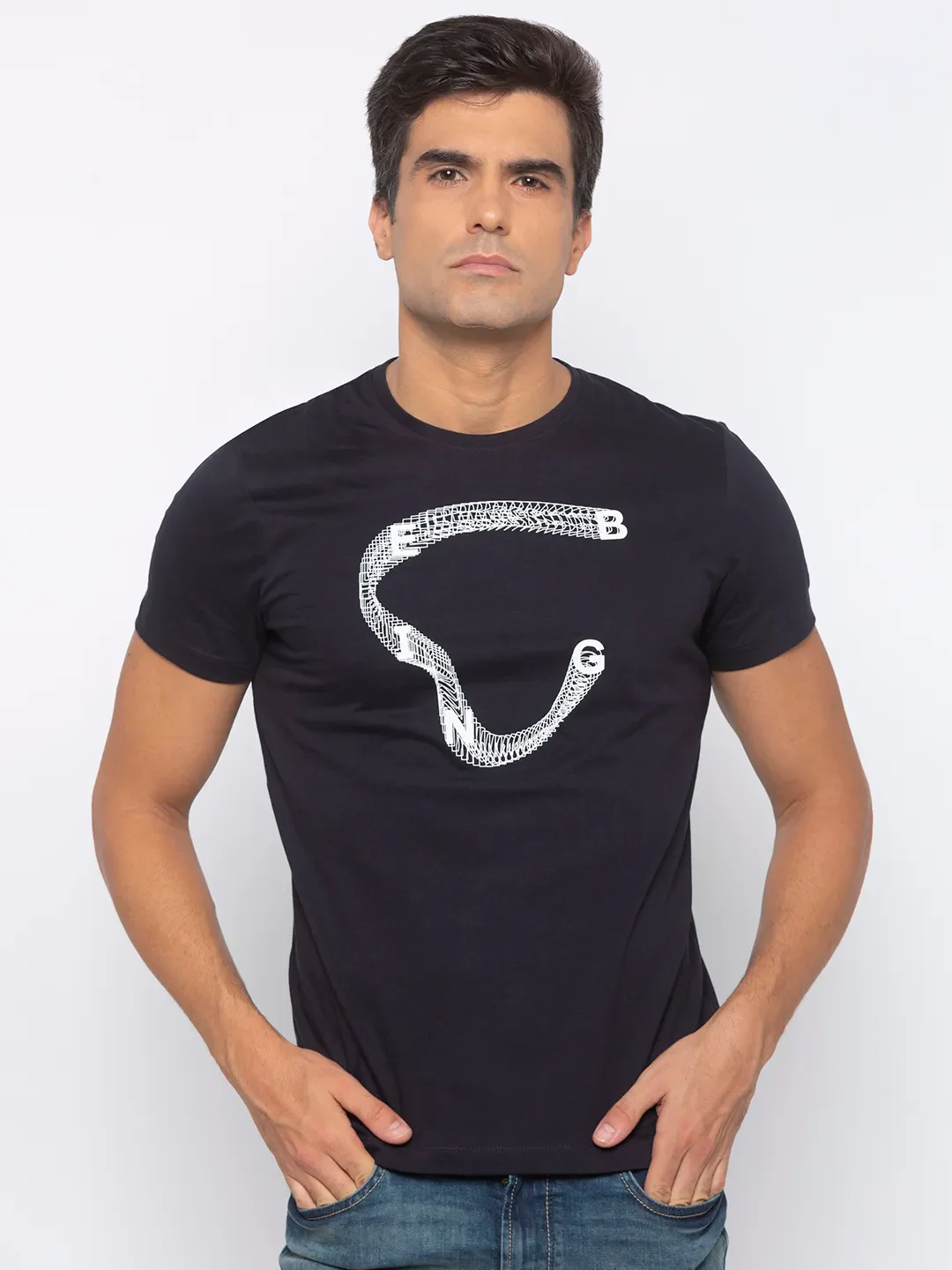 Green Regular Fit Men's Short Sleeves T-Shirt by Being Human Clothing