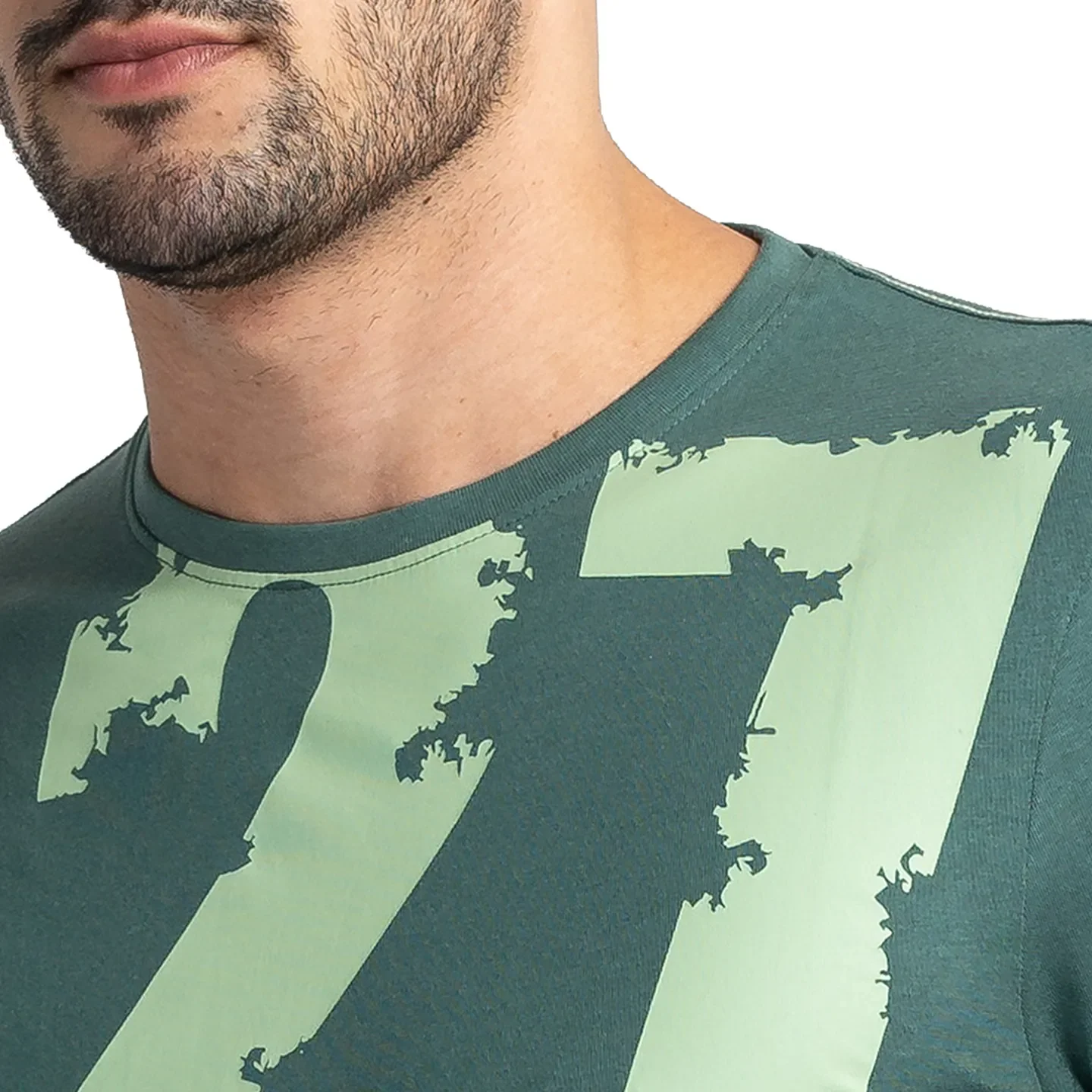 Green Regular Fit Men's Short Sleeves T-Shirt by Being Human Clothing - Image 5