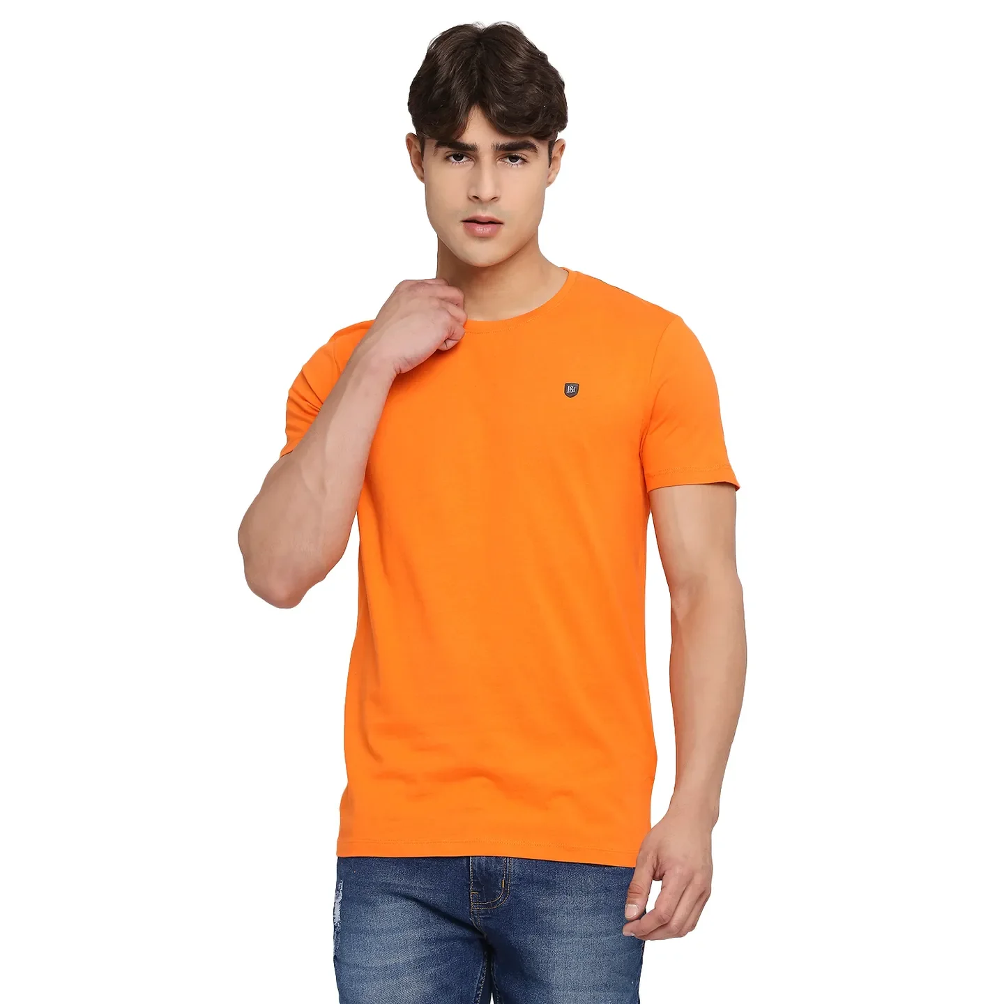 Grey Regular Fit Men's Short Sleeves T-Shirt by Being Human Clothing