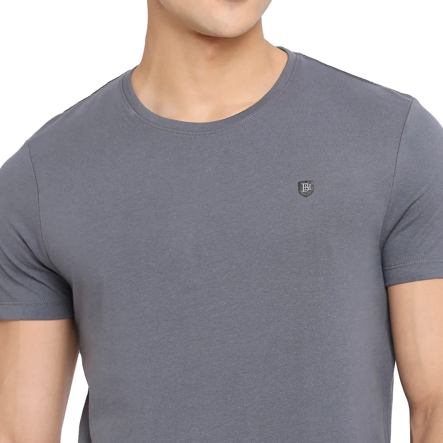 Grey Regular Fit Men's Short Sleeves T-Shirt by Being Human Clothing - Image 11
