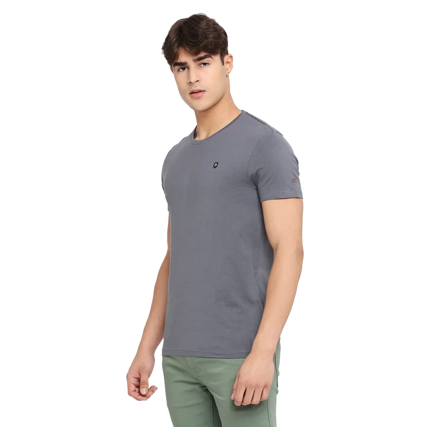 Grey Regular Fit Men's Short Sleeves T-Shirt by Being Human Clothing - Image 8