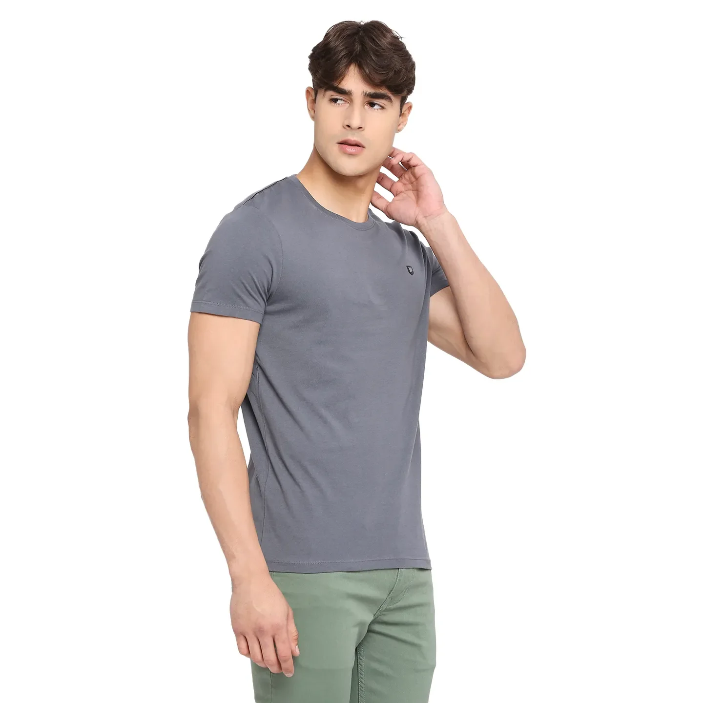 Grey Regular Fit Men's Short Sleeves T-Shirt by Being Human Clothing - Image 9