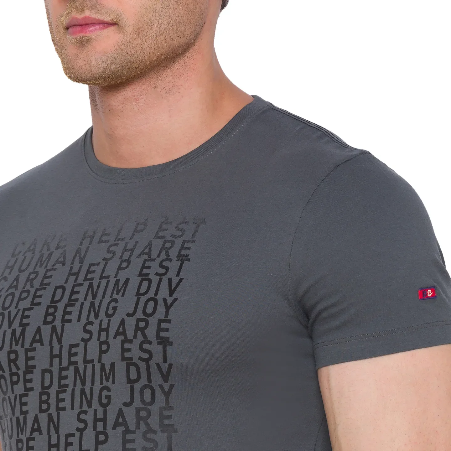 Grey Regular Fit Men's Short Sleeves T-Shirt by Being Human Clothing - Image 5