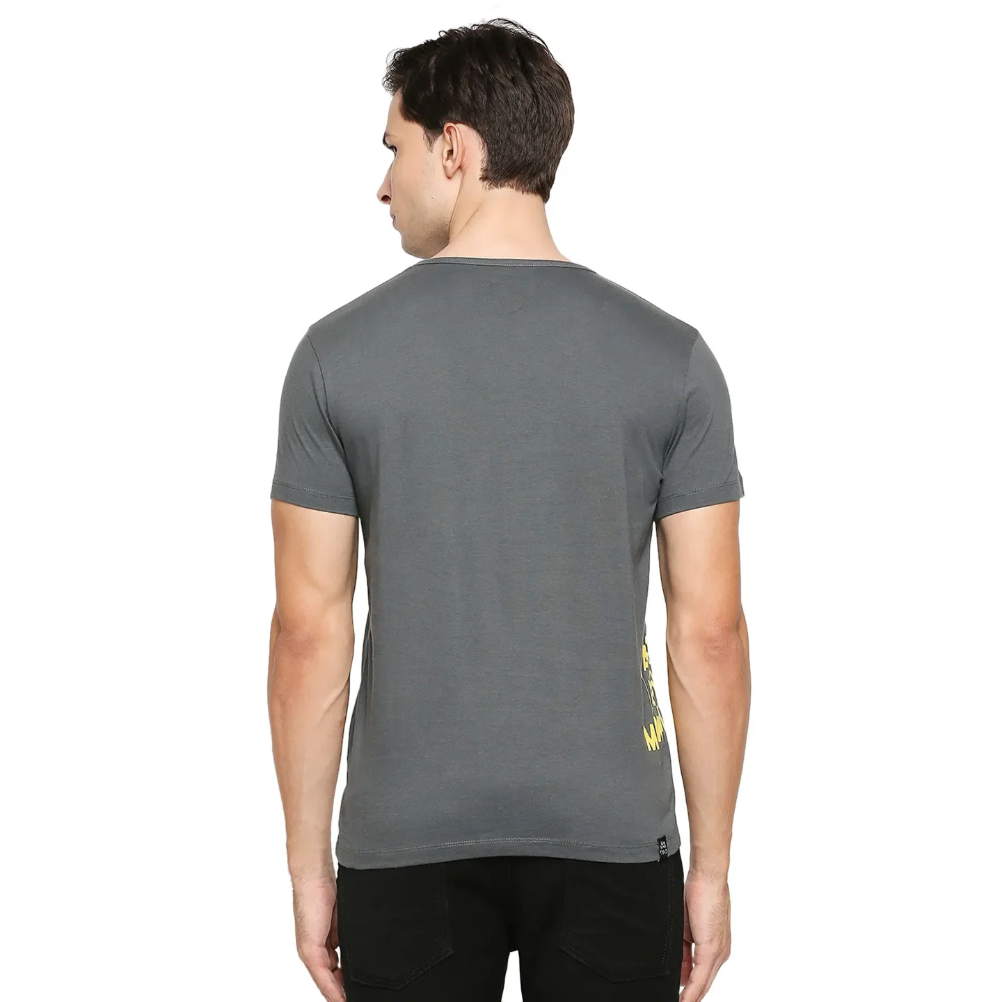 Grey Regular Fit Men's Short Sleeves T-Shirt by Being Human Clothing - Image 4
