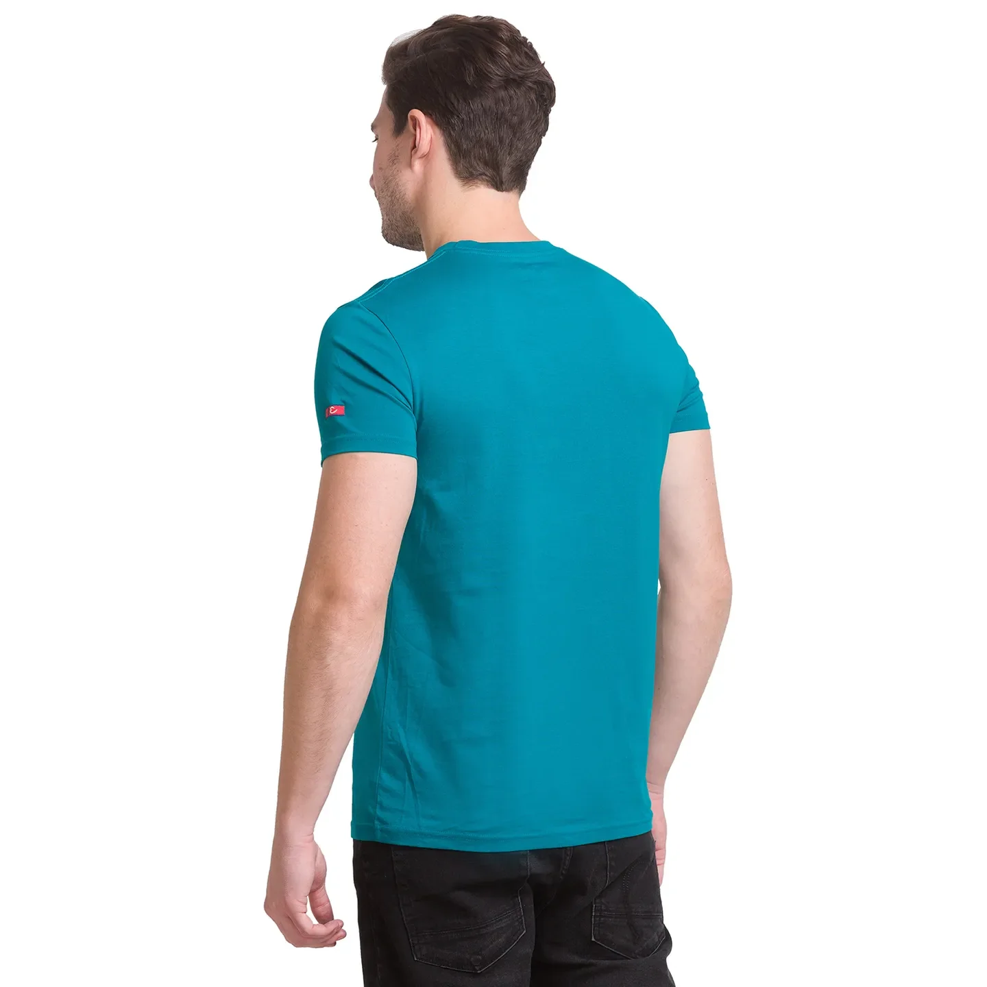 Blue Regular Fit Men's Short Sleeves T-Shirt by Being Human Clothing - Image 9
