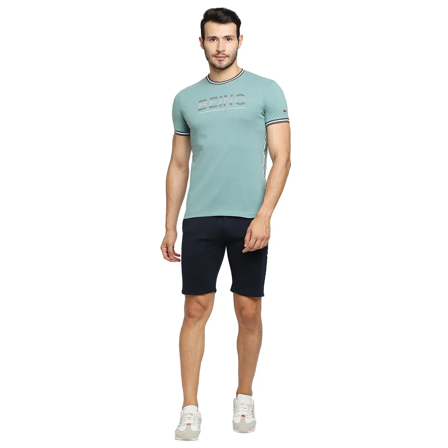 Dusty Green Regular Fit Round Neck Men's T-Shirt by Being Human Clothing - Image 6