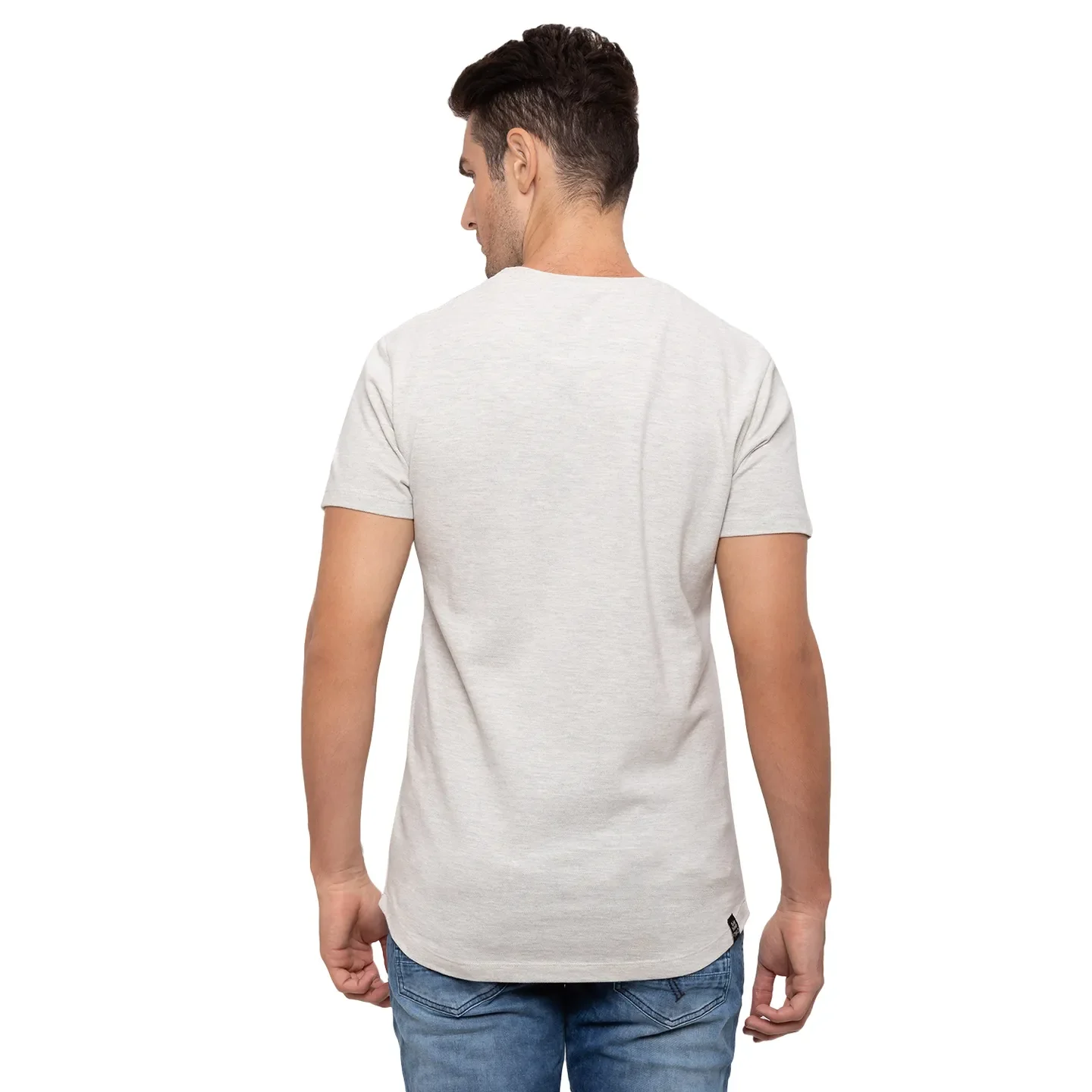 Beige Regular Fit Men's Short Sleeves T-Shirt by Being Human Clothing - Image 3