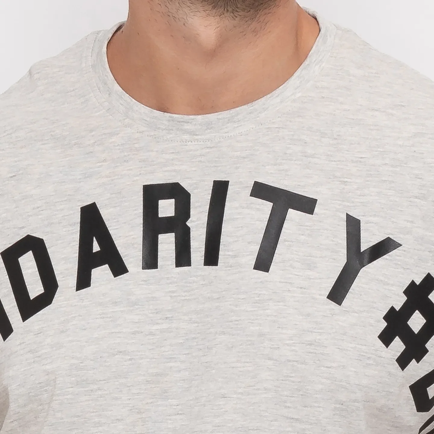 Grey  Regular Fit Round Neck Men's T-Shirt by Being Human Clothing - Image 5