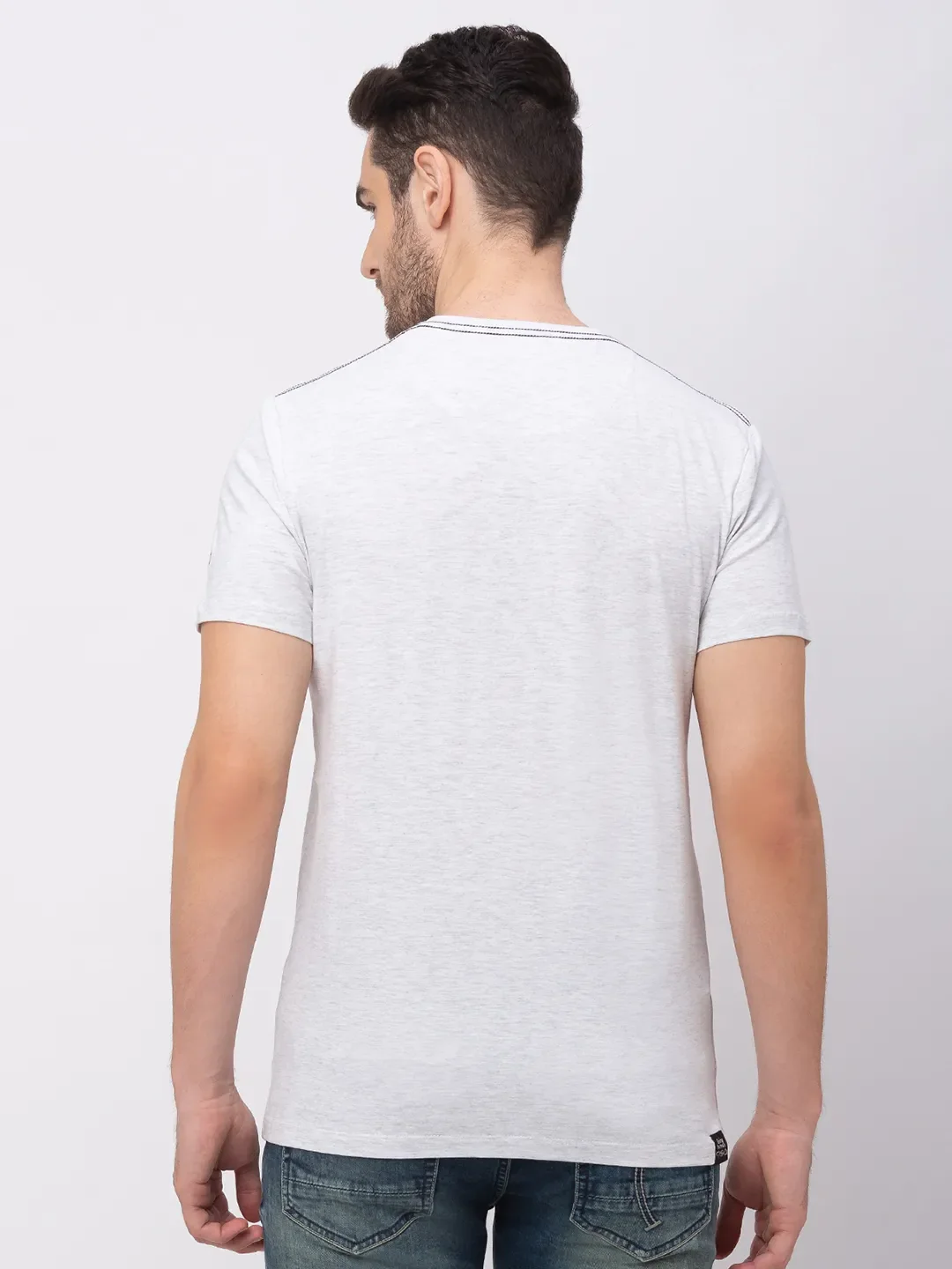 Grey Regular Fit Men's Short Sleeves T-Shirt by Being Human Clothing - Image 6
