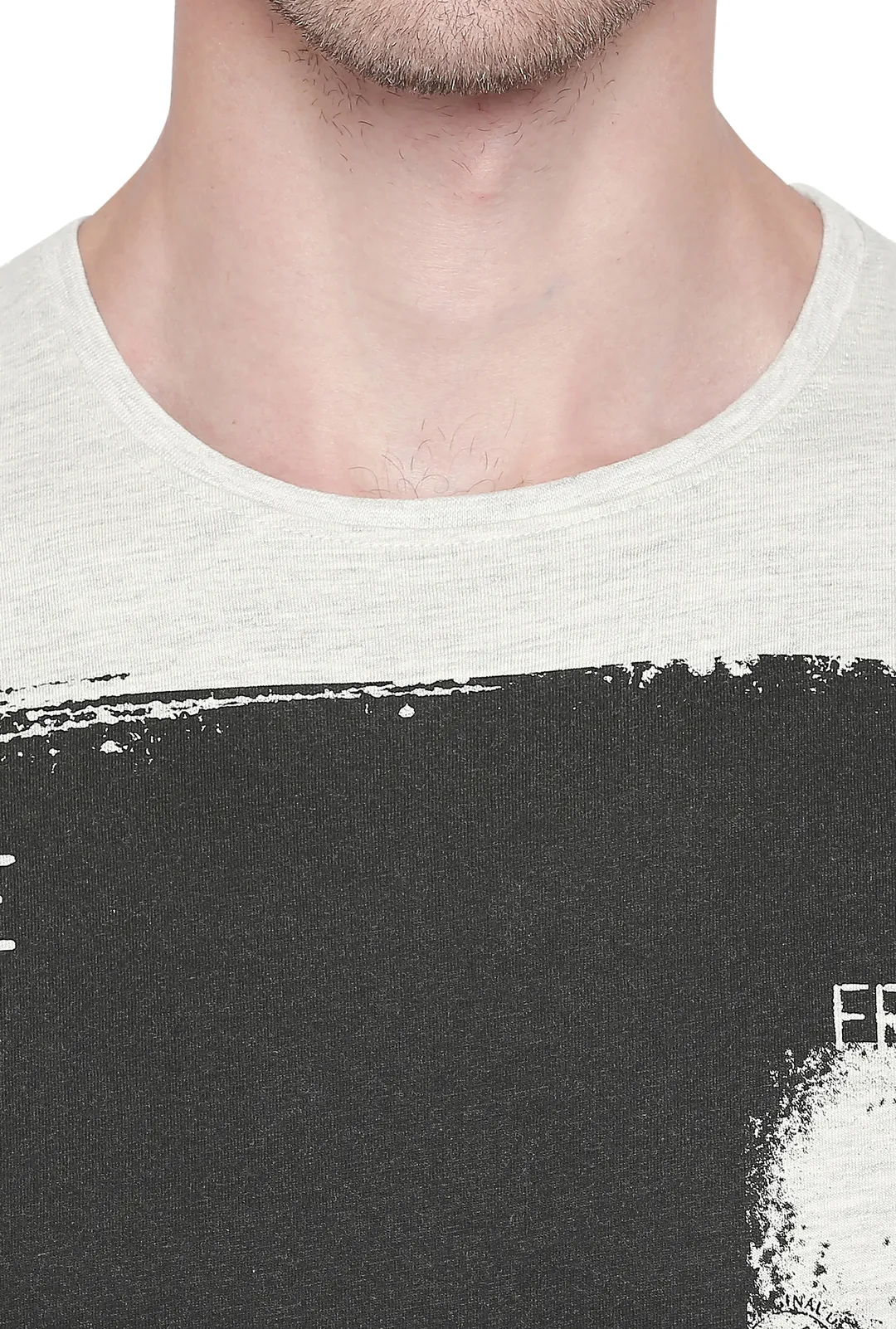 Beige Regular Fit Men's Short Sleeves T-Shirt by Being Human Clothing - Image 4