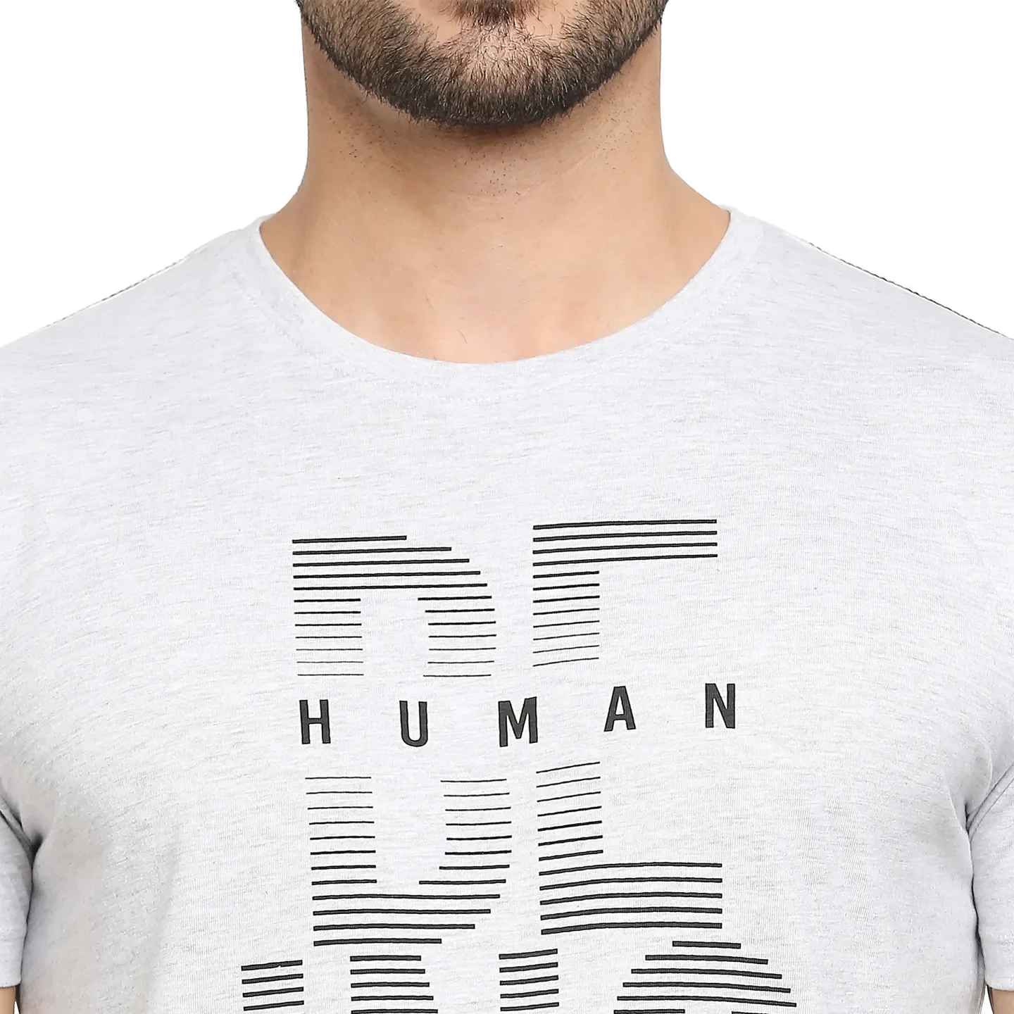Grey Regular Fit Men's Short Sleeves T-Shirt by Being Human Clothing - Image 5